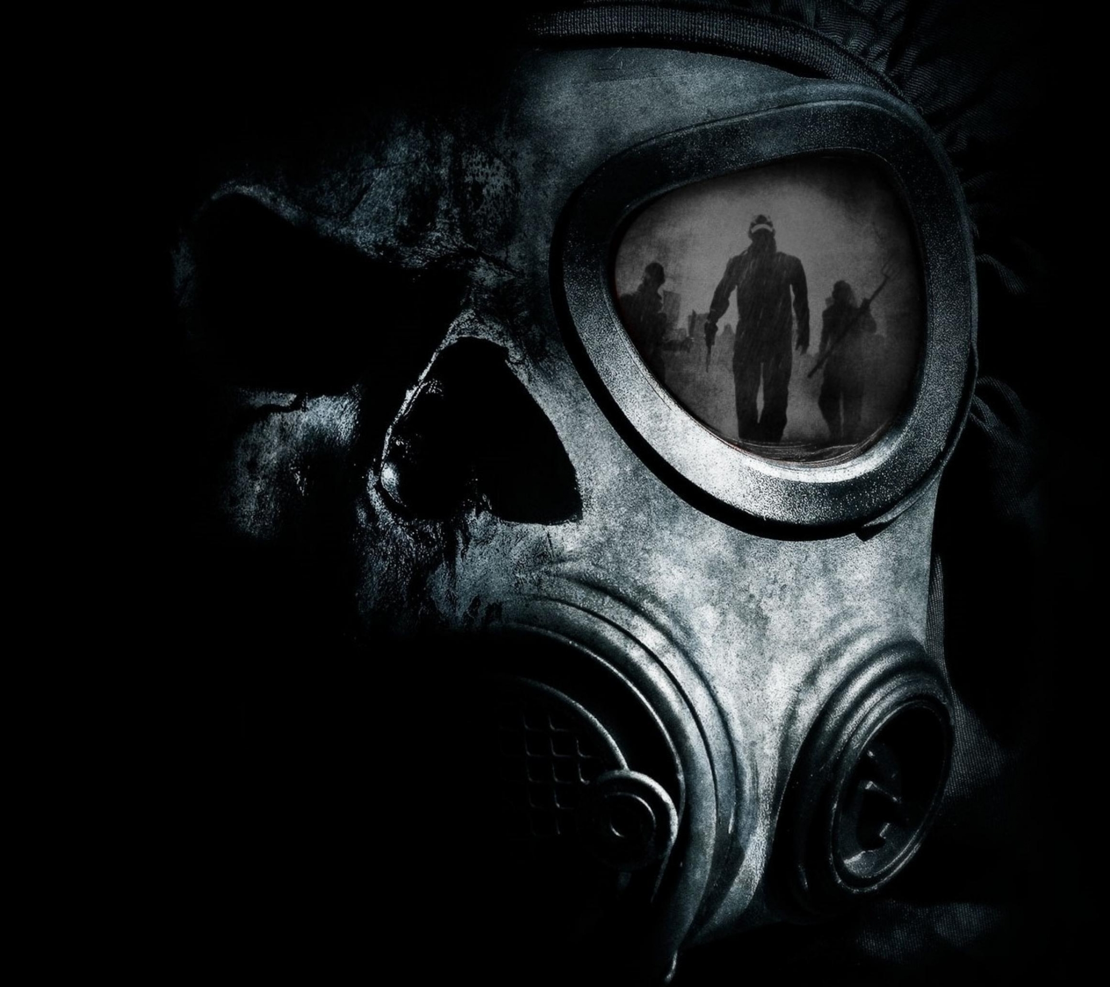 Download mobile wallpaper Dark, Gas Mask for free.