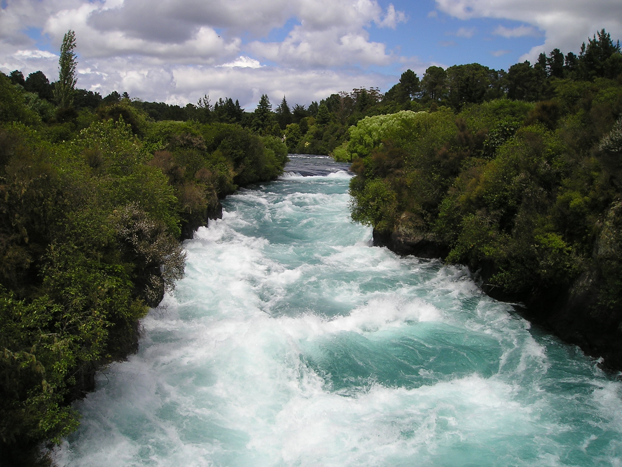 Скачати мобільні шпалери Природа, Дерева, Текти, Річка, Течія, Нова Зеландія безкоштовно.