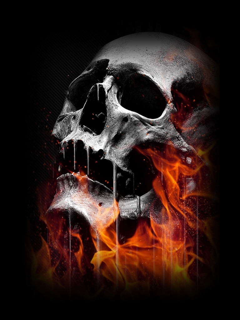 Download mobile wallpaper Dark, Skull for free.