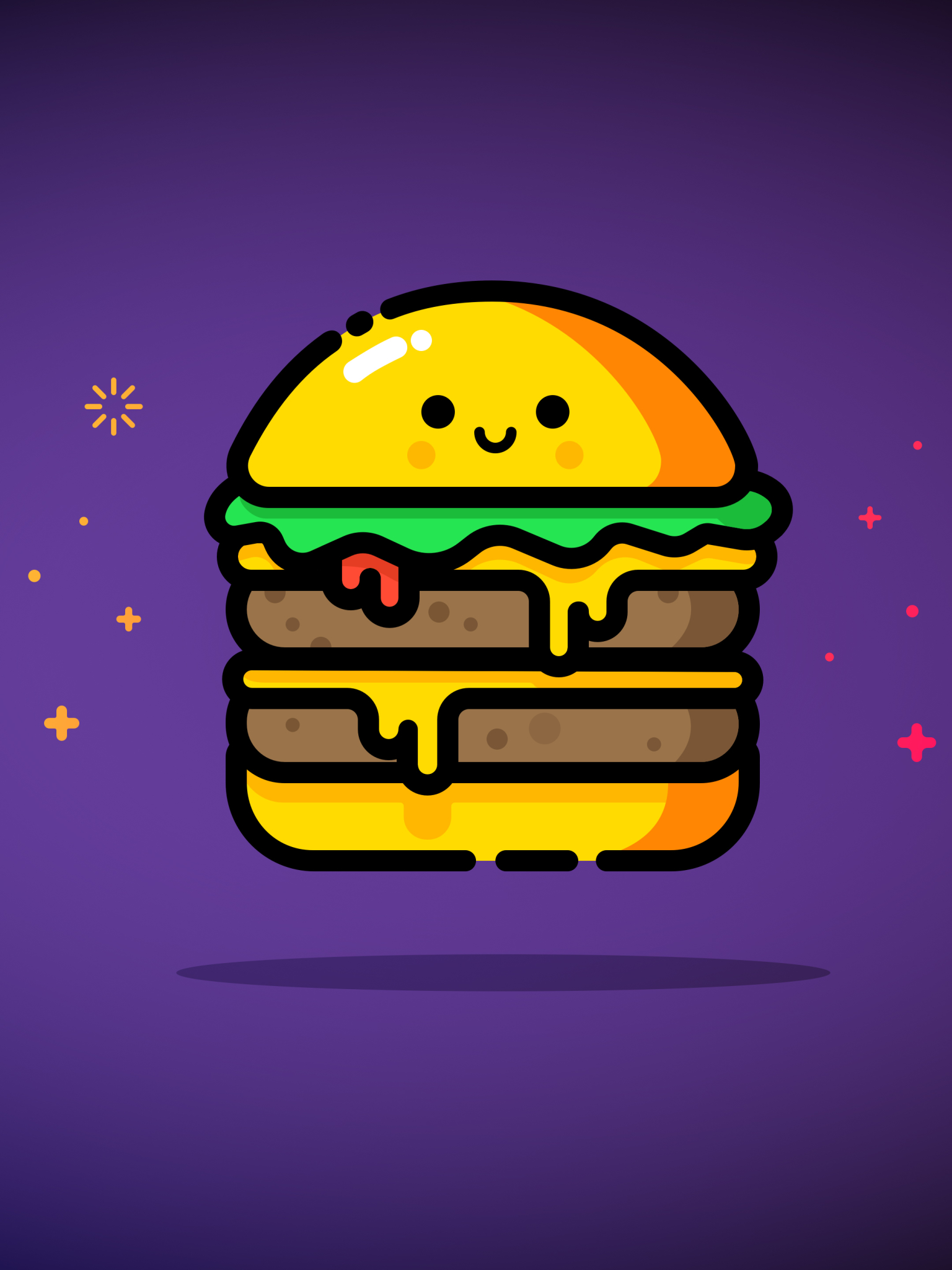 Handy-Wallpaper Hamburger, Minimalistisch, Nahrungsmittel kostenlos herunterladen.