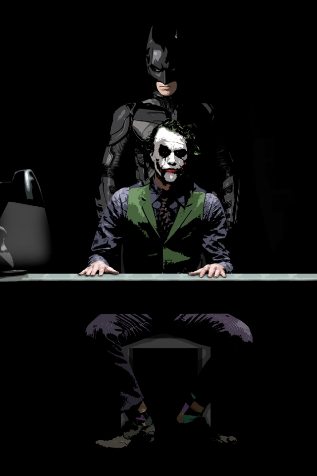 Téléchargez des papiers peints mobile Joker, Bande Dessinées, The Dark Knight : Le Chevalier Noir, Homme Chauve Souris gratuitement.