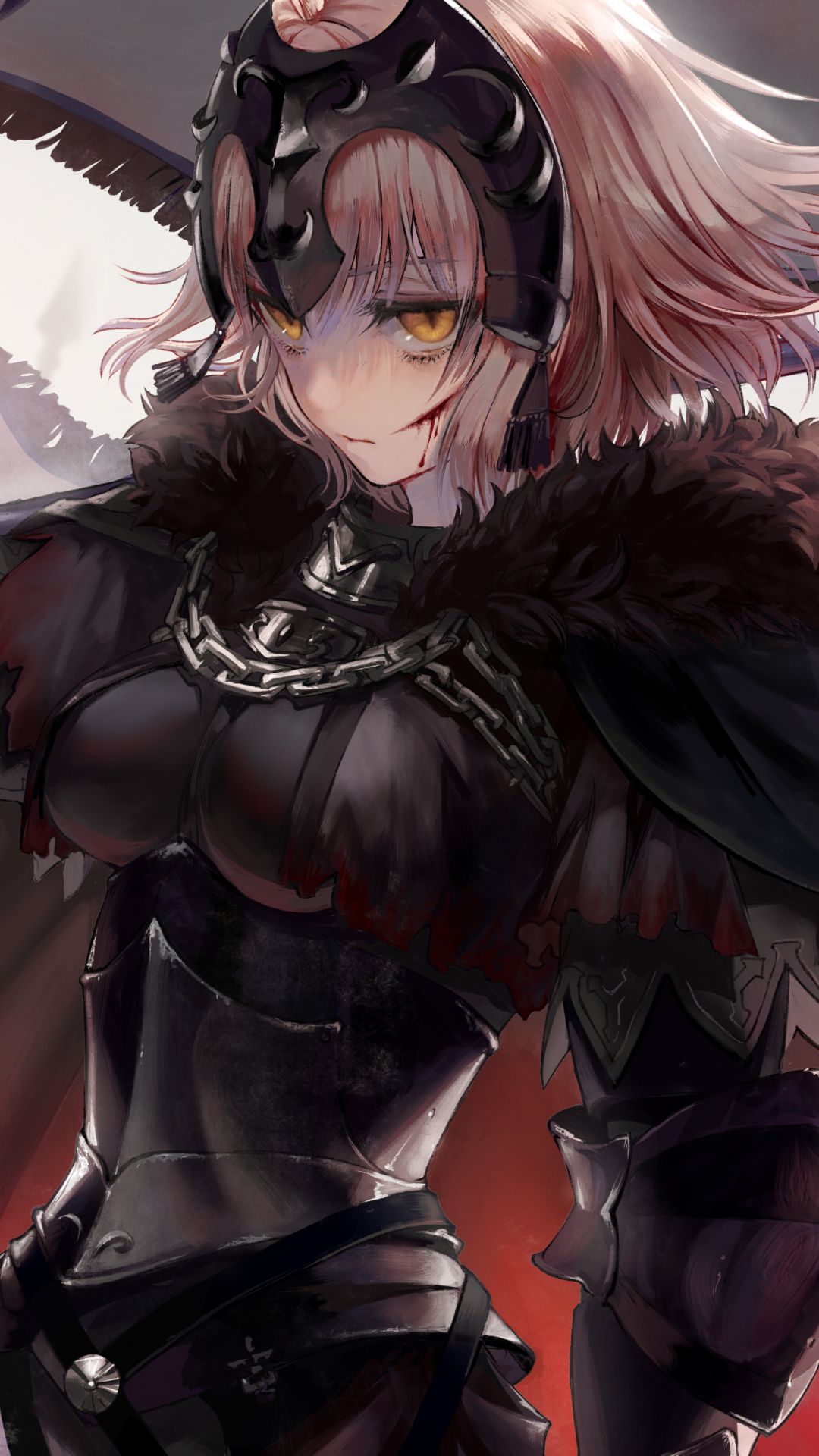 Download mobile wallpaper Anime, Yellow Eyes, Short Hair, Woman Warrior, Fate/grand Order, Jeanne D'arc Alter, Avenger (Fate/grand Order), Fate Series for free.