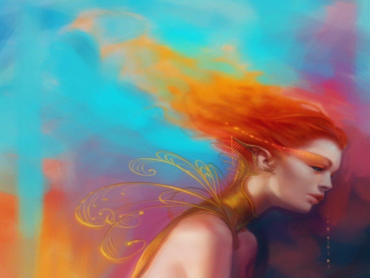 Free download wallpaper Fantasy, Colorful, Women on your PC desktop