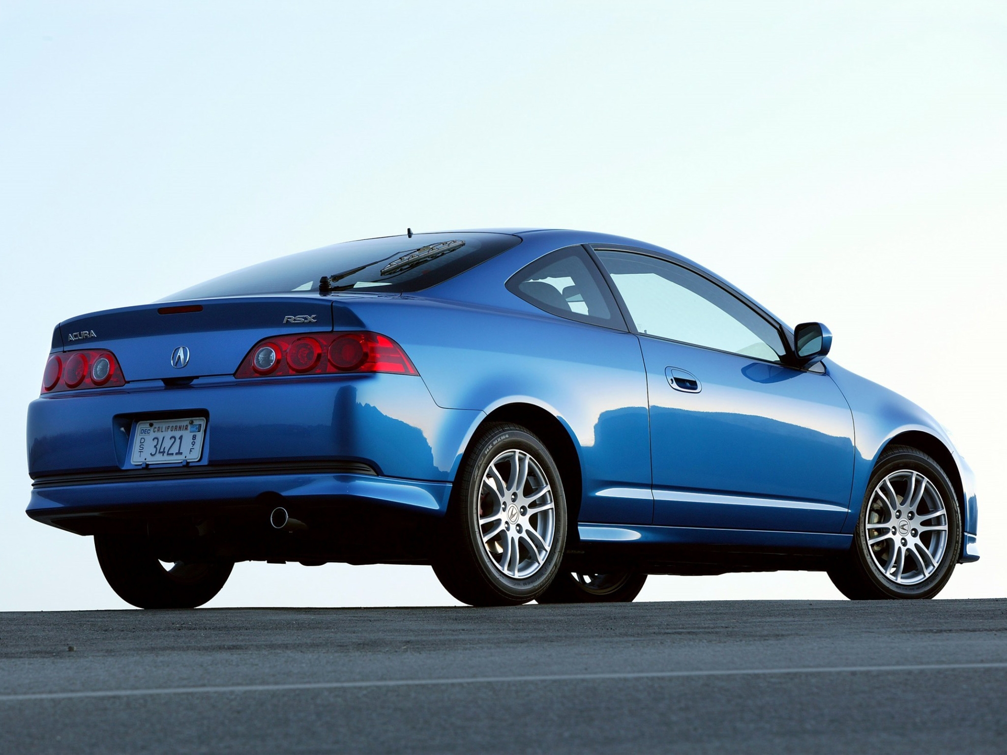 auto, acura, cars, blue, asphalt, side view, style, rsx, 2005, akura