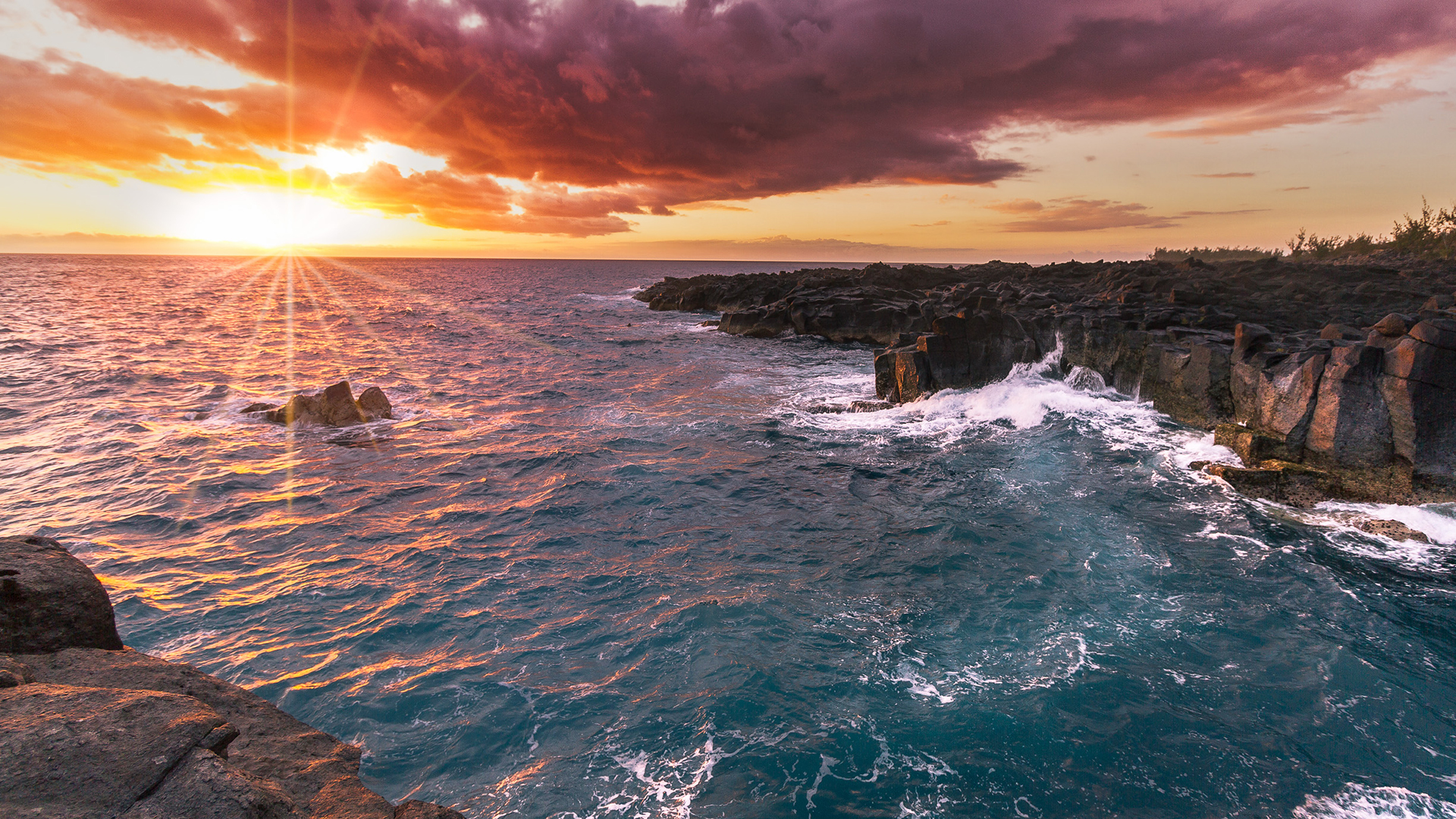 Download mobile wallpaper Sunset, Sea, Horizon, Ocean, Earth, Coastline for free.