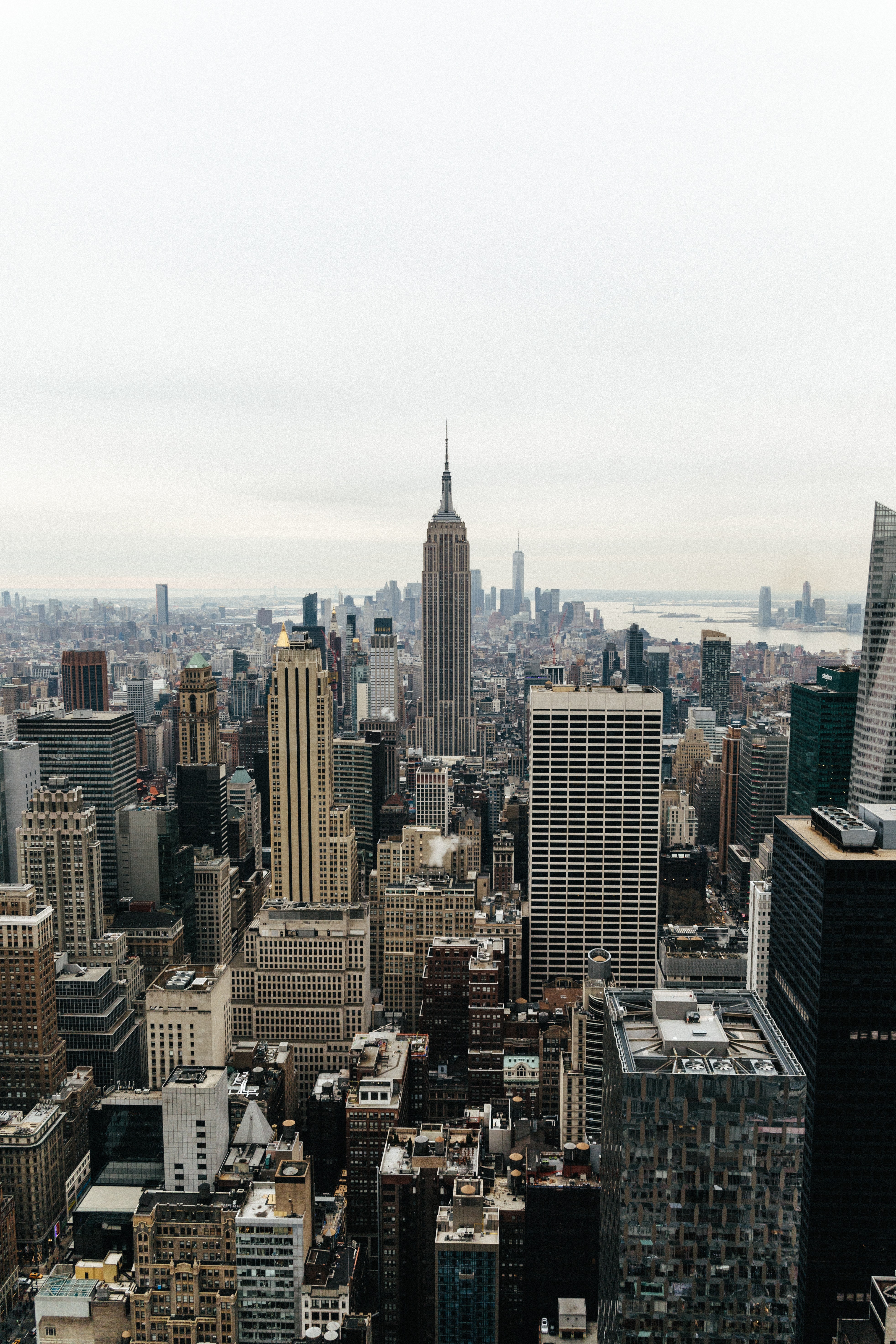 Скачать обои бесплатно Город, Здания, Вид Сверху, Нью Йорк, Города картинка на рабочий стол ПК