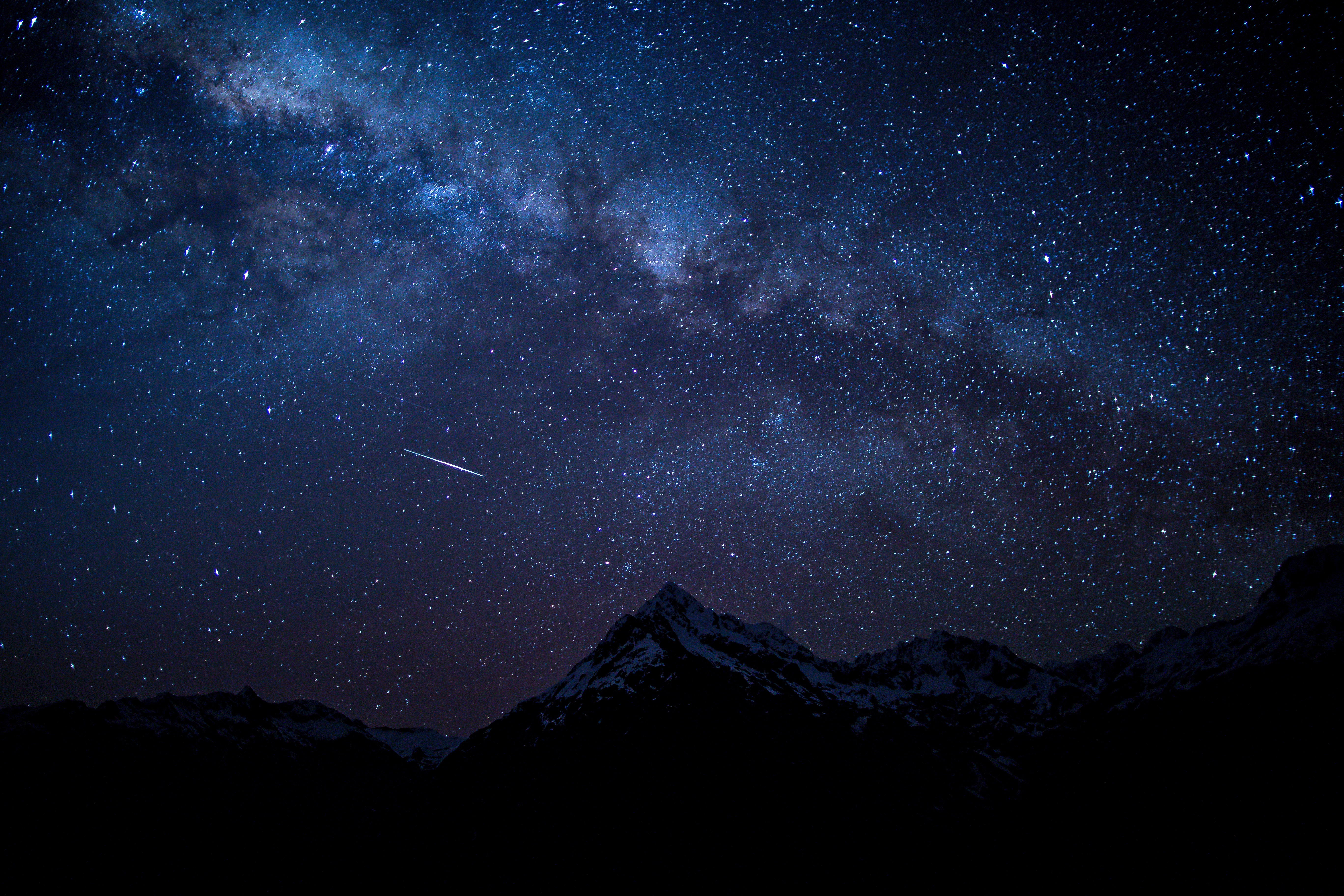 Descarga gratis la imagen Montañas, Naturaleza, Noche, Cielo Estrellado en el escritorio de tu PC