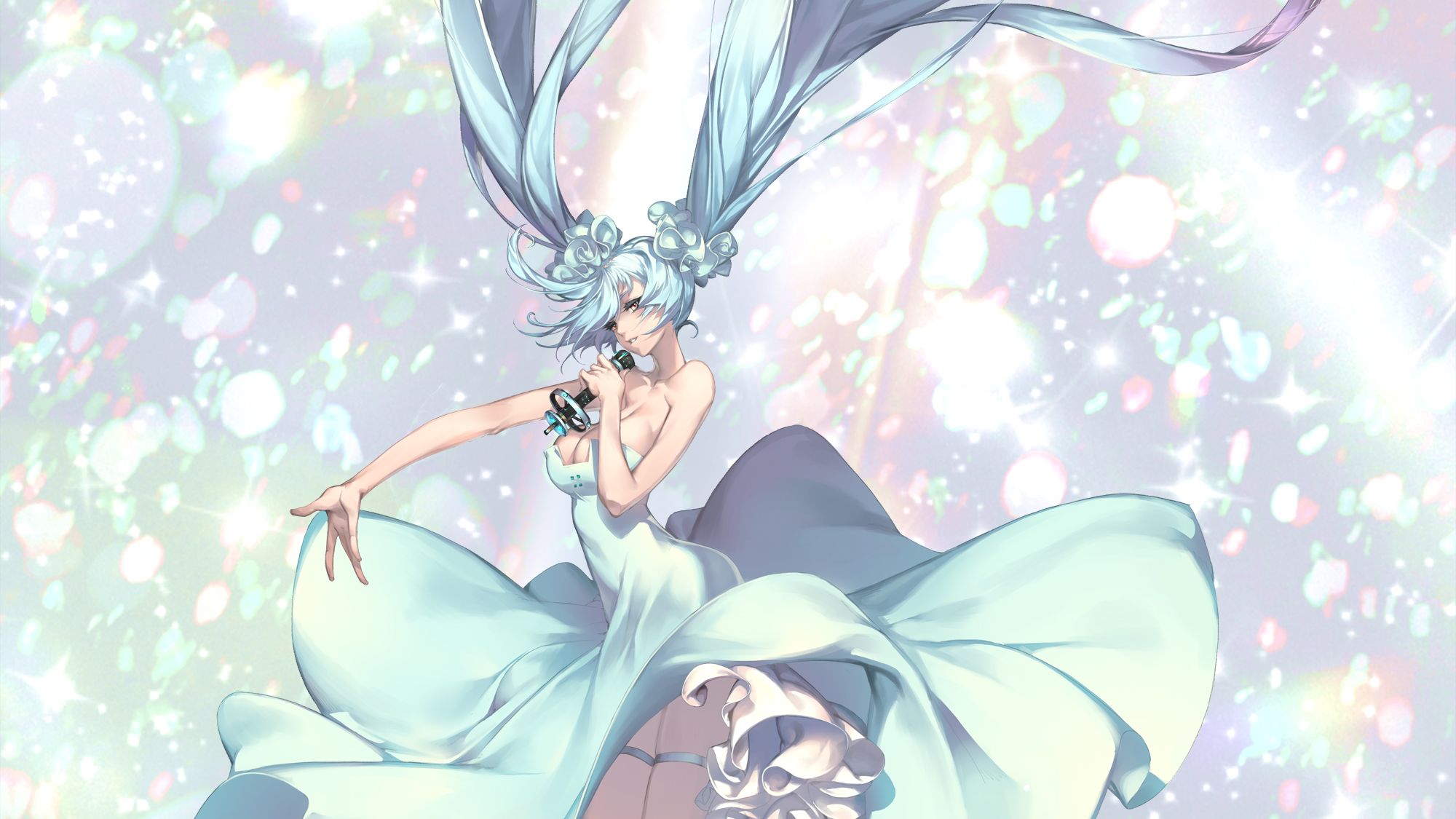 Free download wallpaper Anime, Vocaloid, Dress, Hatsune Miku on your PC desktop