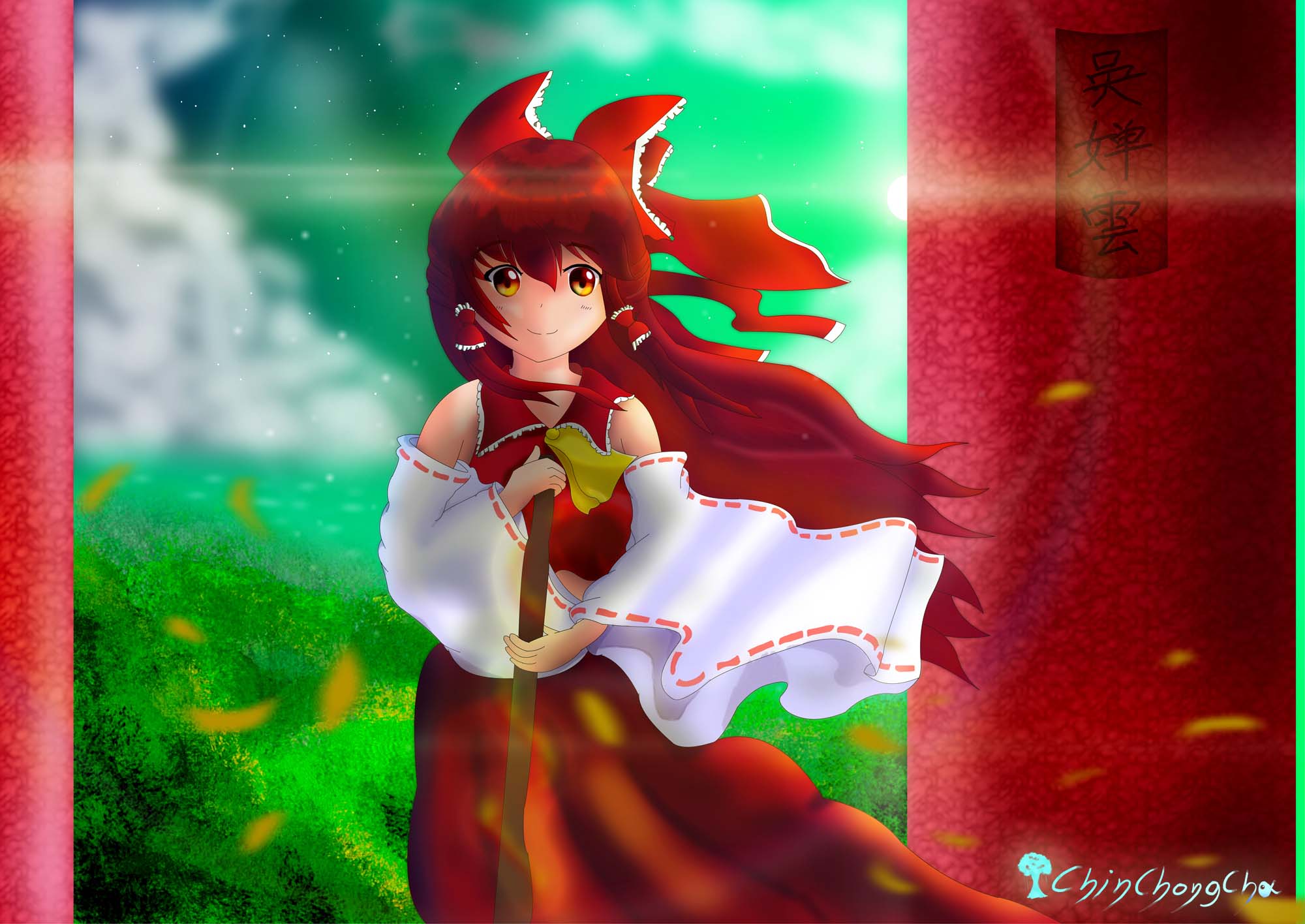 Free download wallpaper Touhou, Reimu Hakurei, Anime on your PC desktop