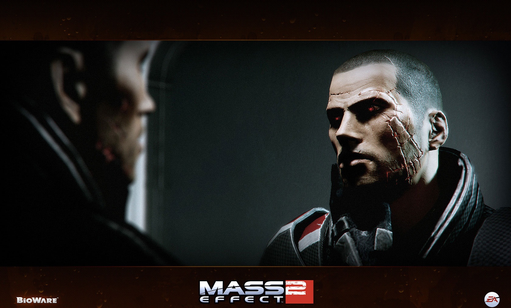 video game, mass effect 2, commander shepard, scar, mass effect