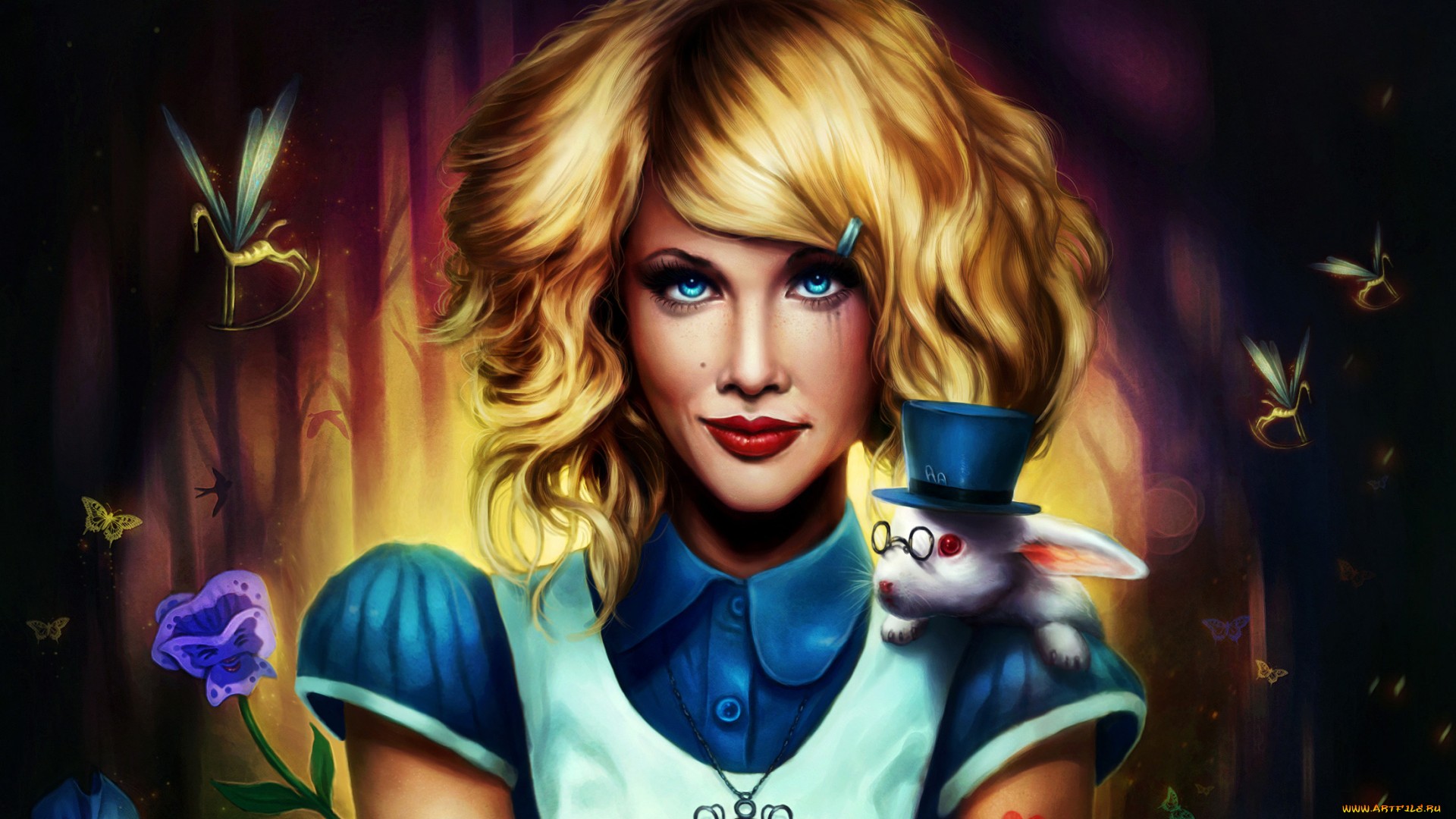 Laden Sie das Fantasie, Alice Im Wunderland-Bild kostenlos auf Ihren PC-Desktop herunter