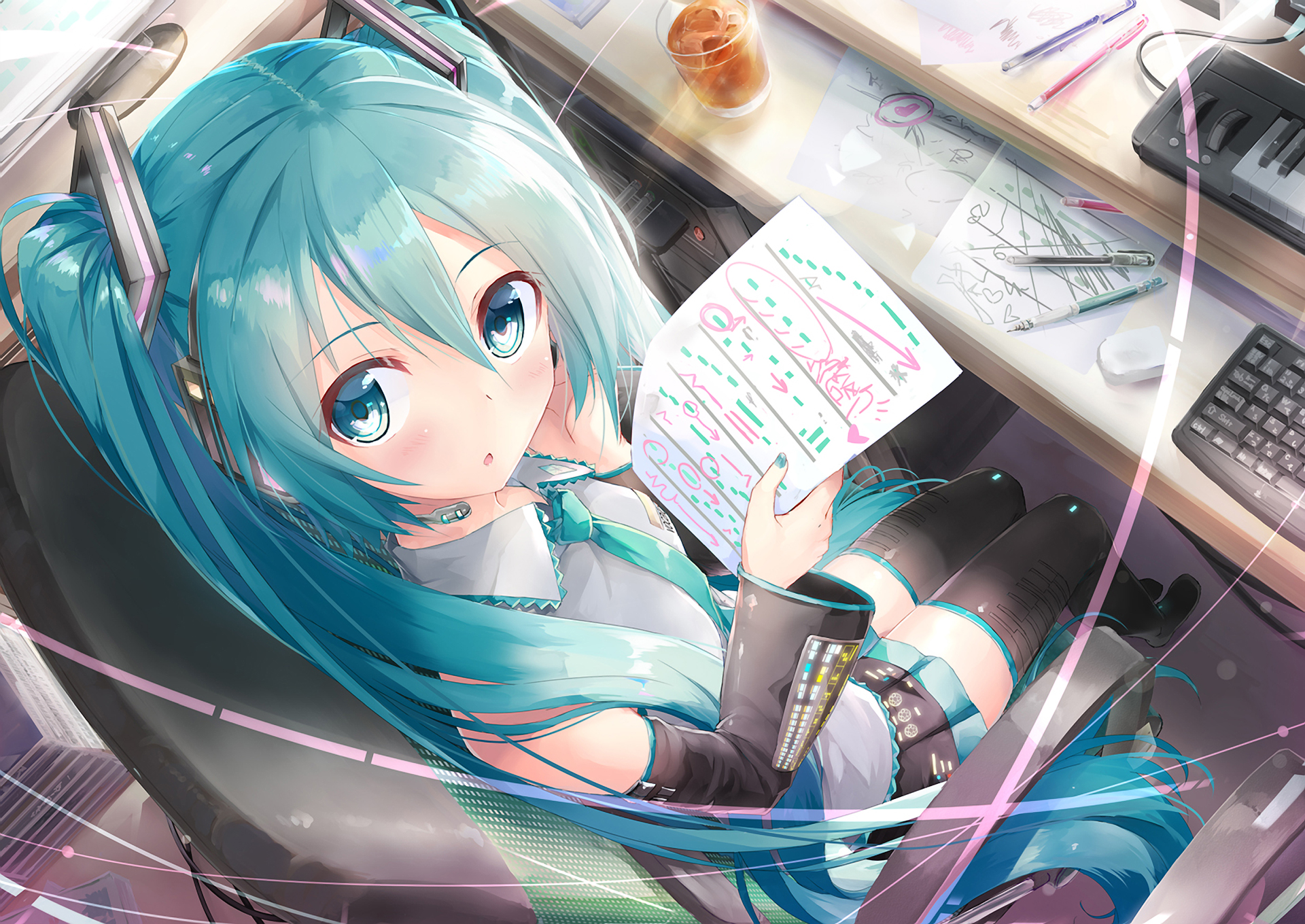 Handy-Wallpaper Vocaloid, Hatsune Miku, Animes kostenlos herunterladen.