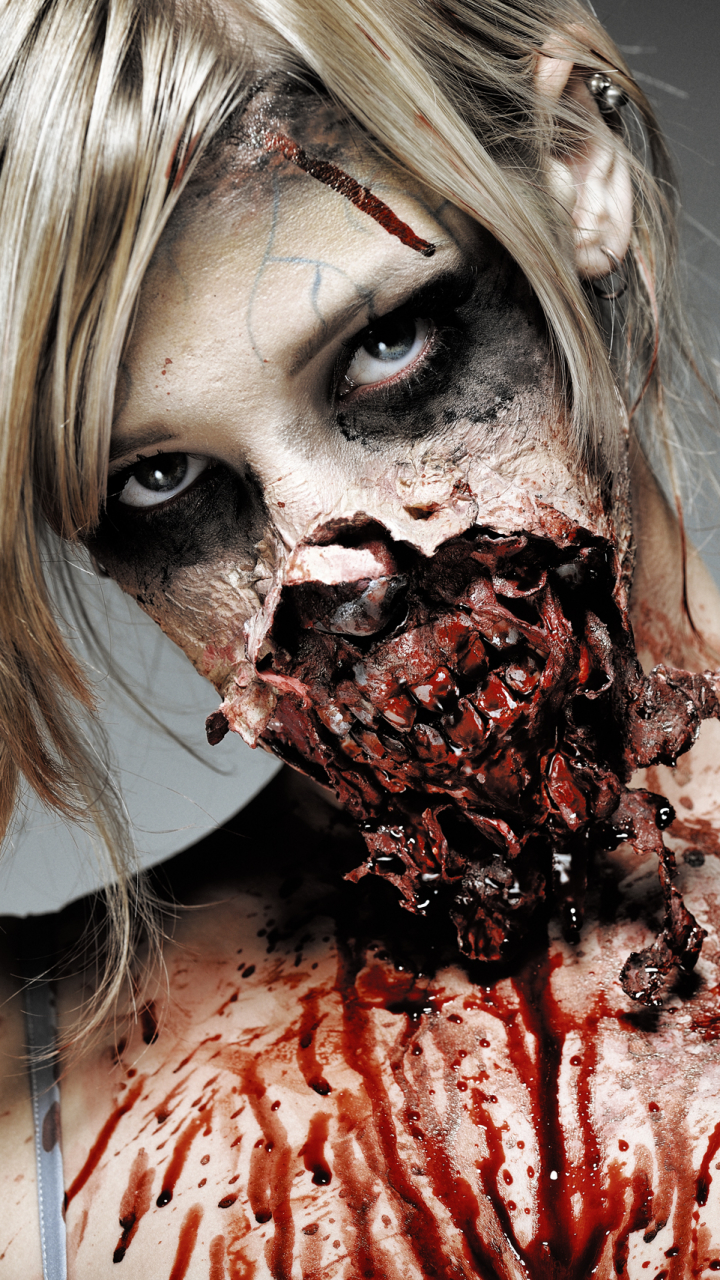 Download mobile wallpaper Blood, Dark, Creepy, Zombie for free.