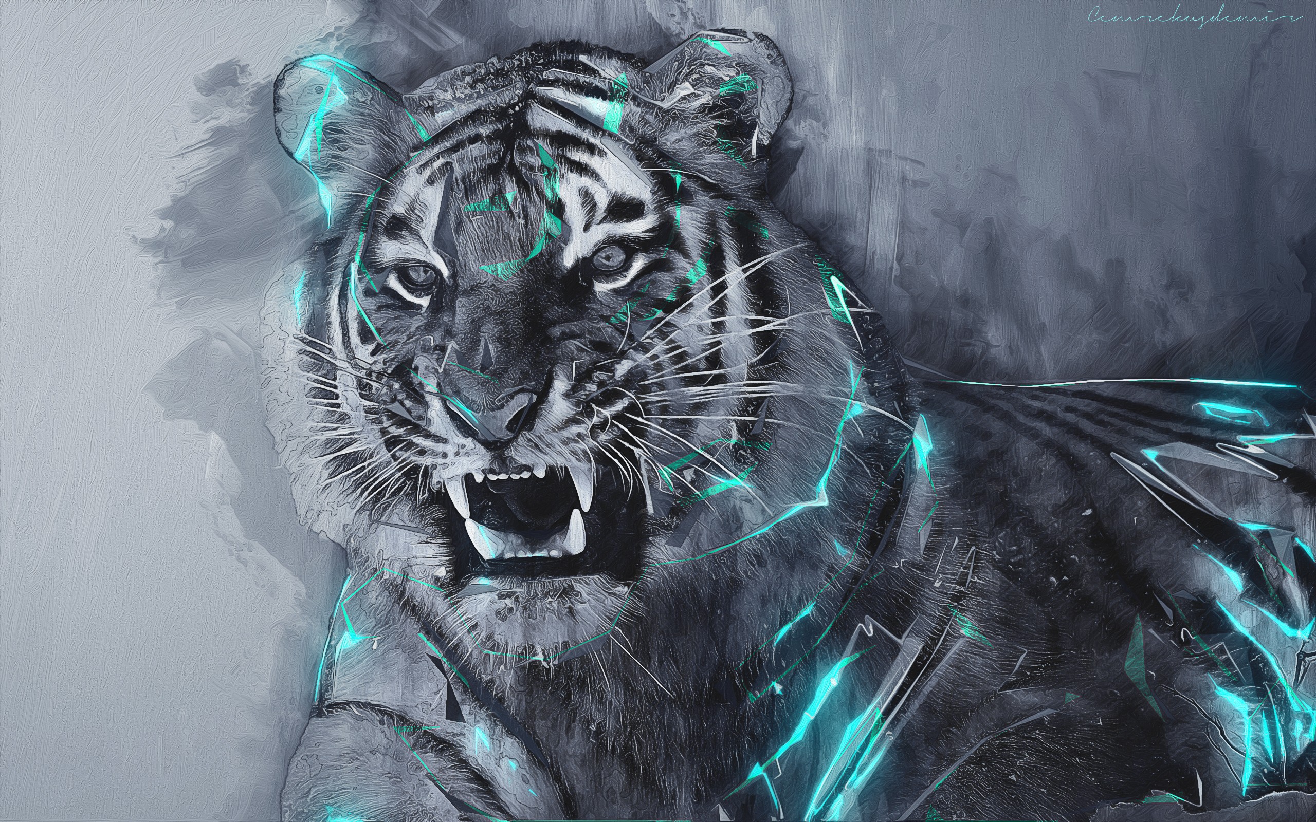 Descarga gratuita de fondo de pantalla para móvil de Fantasía, Tigre, Animales De Fantasía.