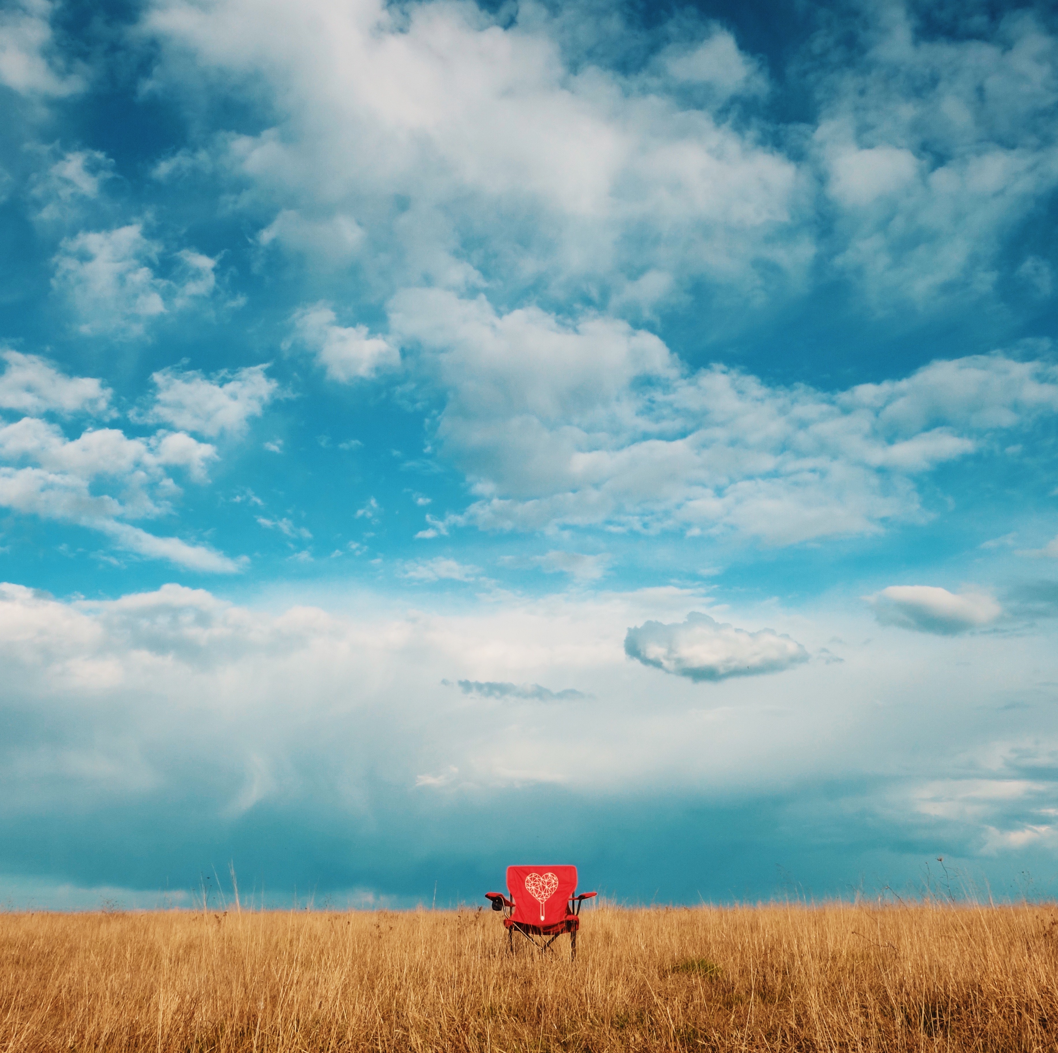 Laden Sie das Natur, Clouds, Sessel, Einsam, Allein, Feld-Bild kostenlos auf Ihren PC-Desktop herunter