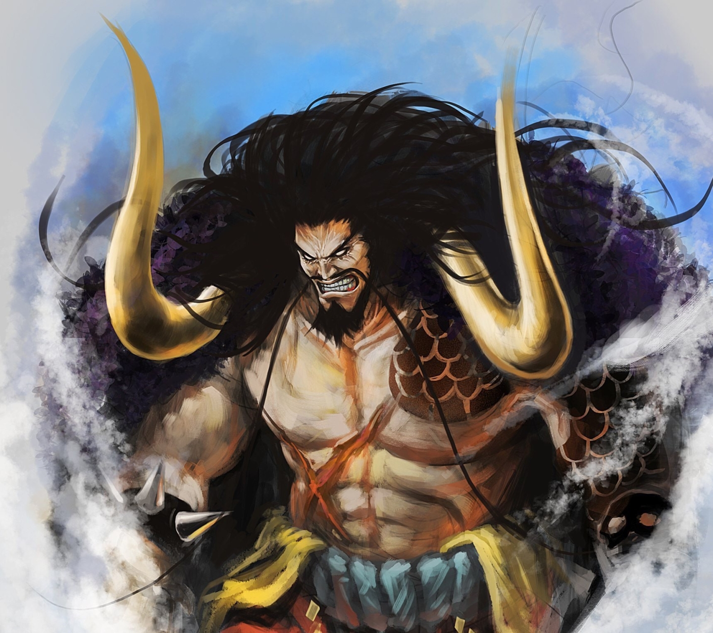 Free download wallpaper Anime, Horns, One Piece, Kaido (One Piece) on your PC desktop
