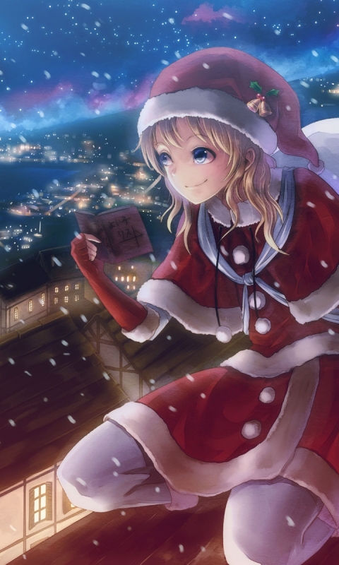 Download mobile wallpaper Anime, Christmas for free.