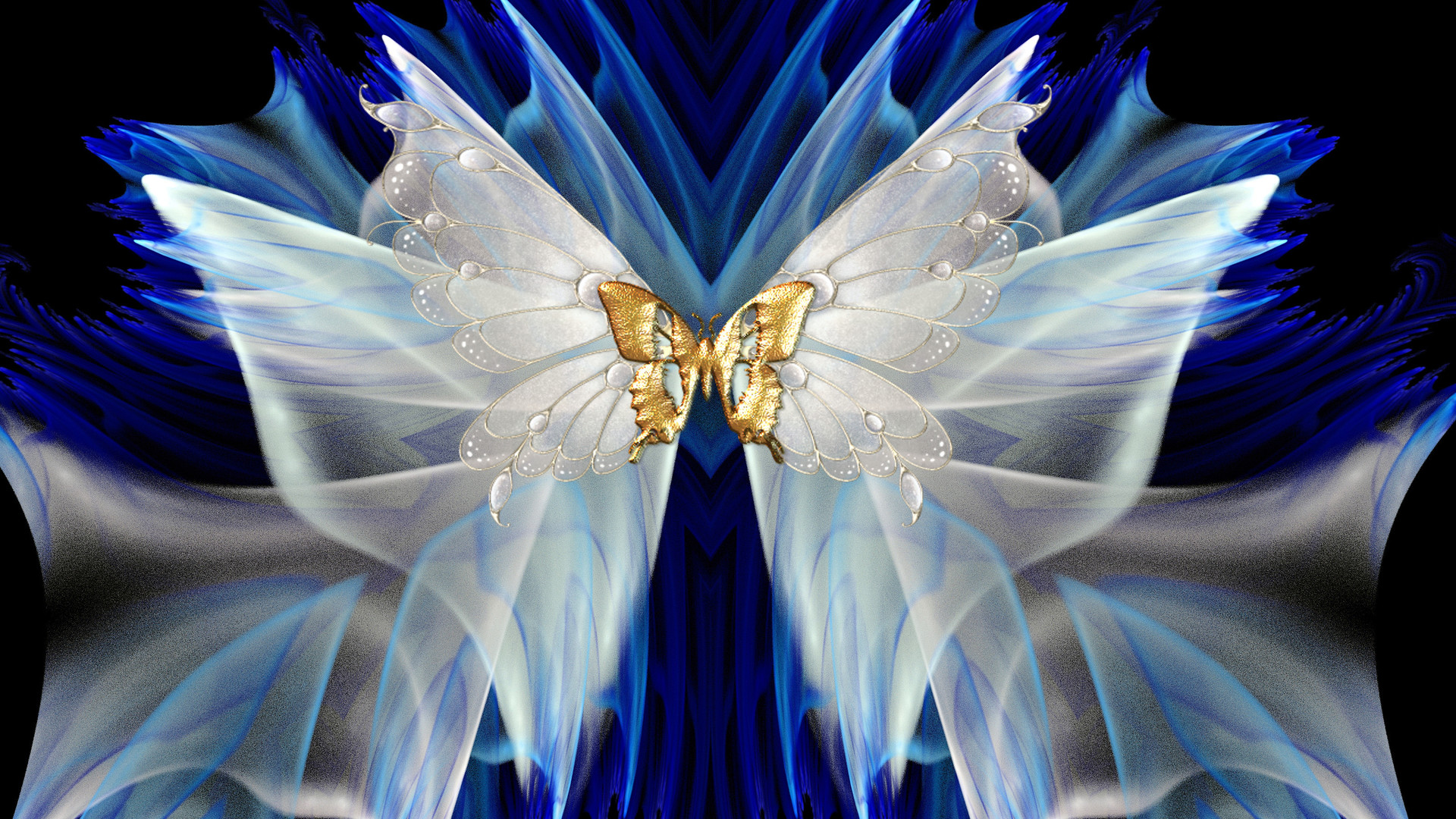Free download wallpaper Gold, Butterfly, Design, Artistic on your PC desktop