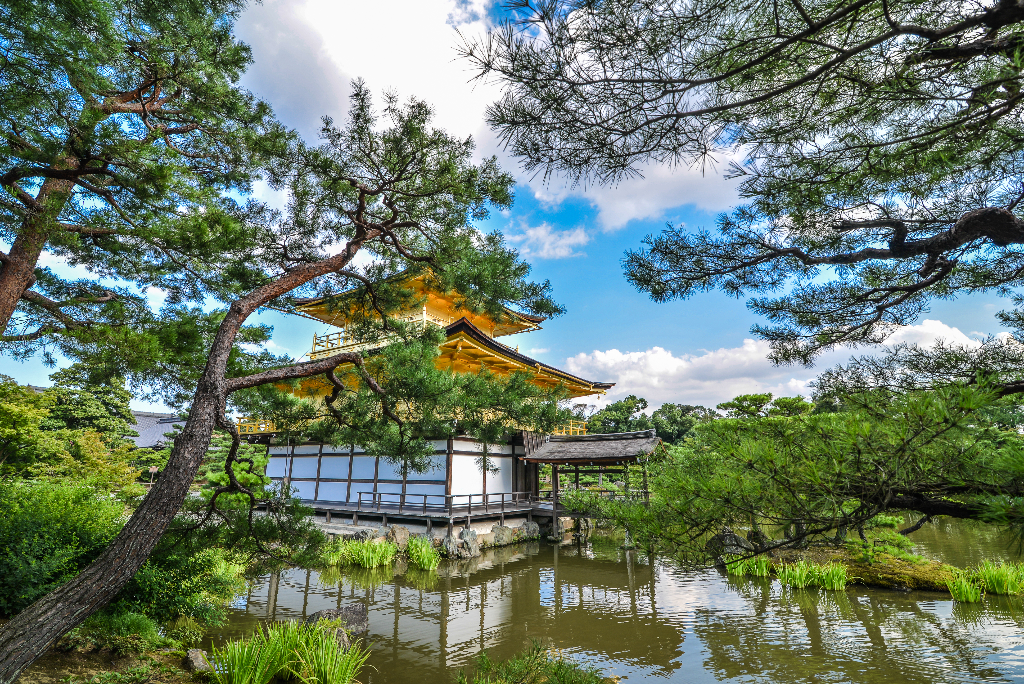 1522782 baixar papel de parede religioso, kinkaku ji, japão, quioto, lago, templos - protetores de tela e imagens gratuitamente