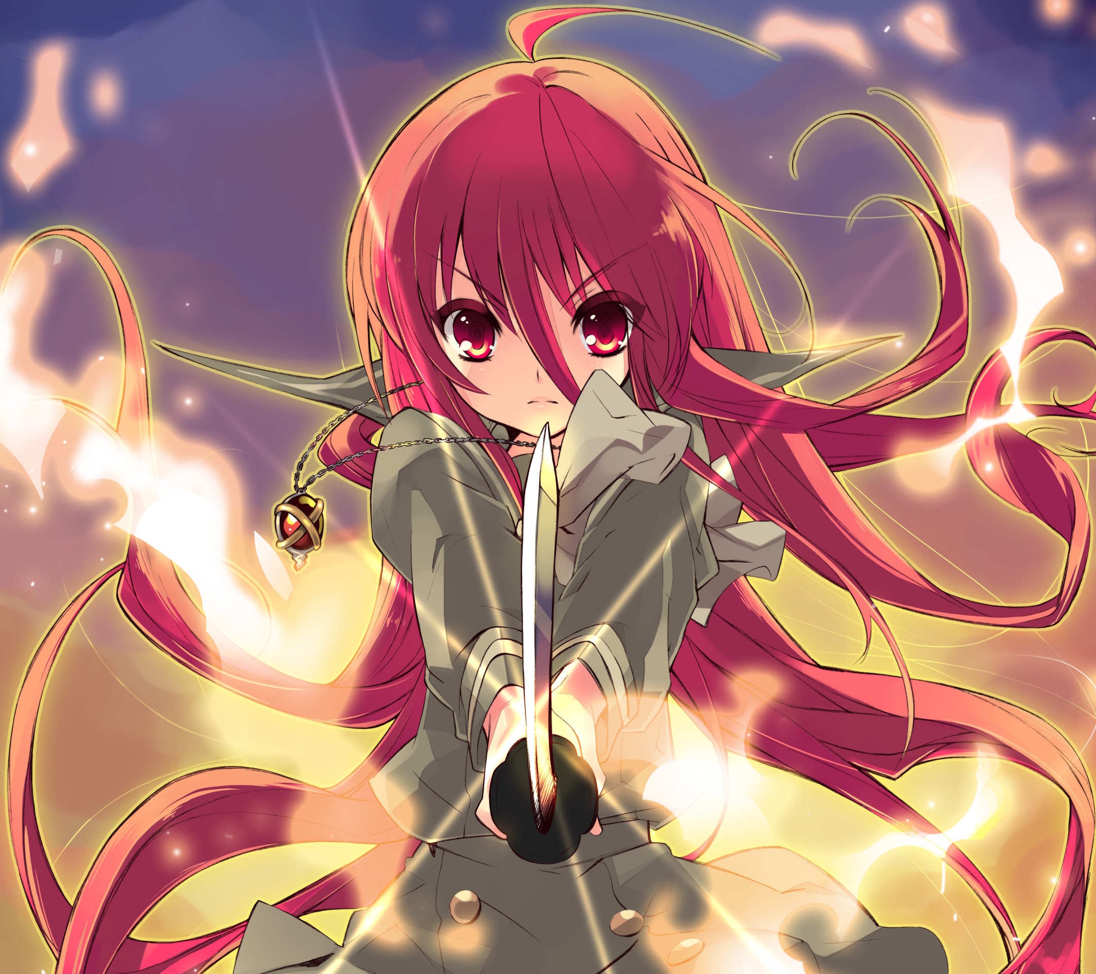Free download wallpaper Anime, Weapon, Sword, Long Hair, Shakugan No Shana, Shana (Shakugan No Shana) on your PC desktop