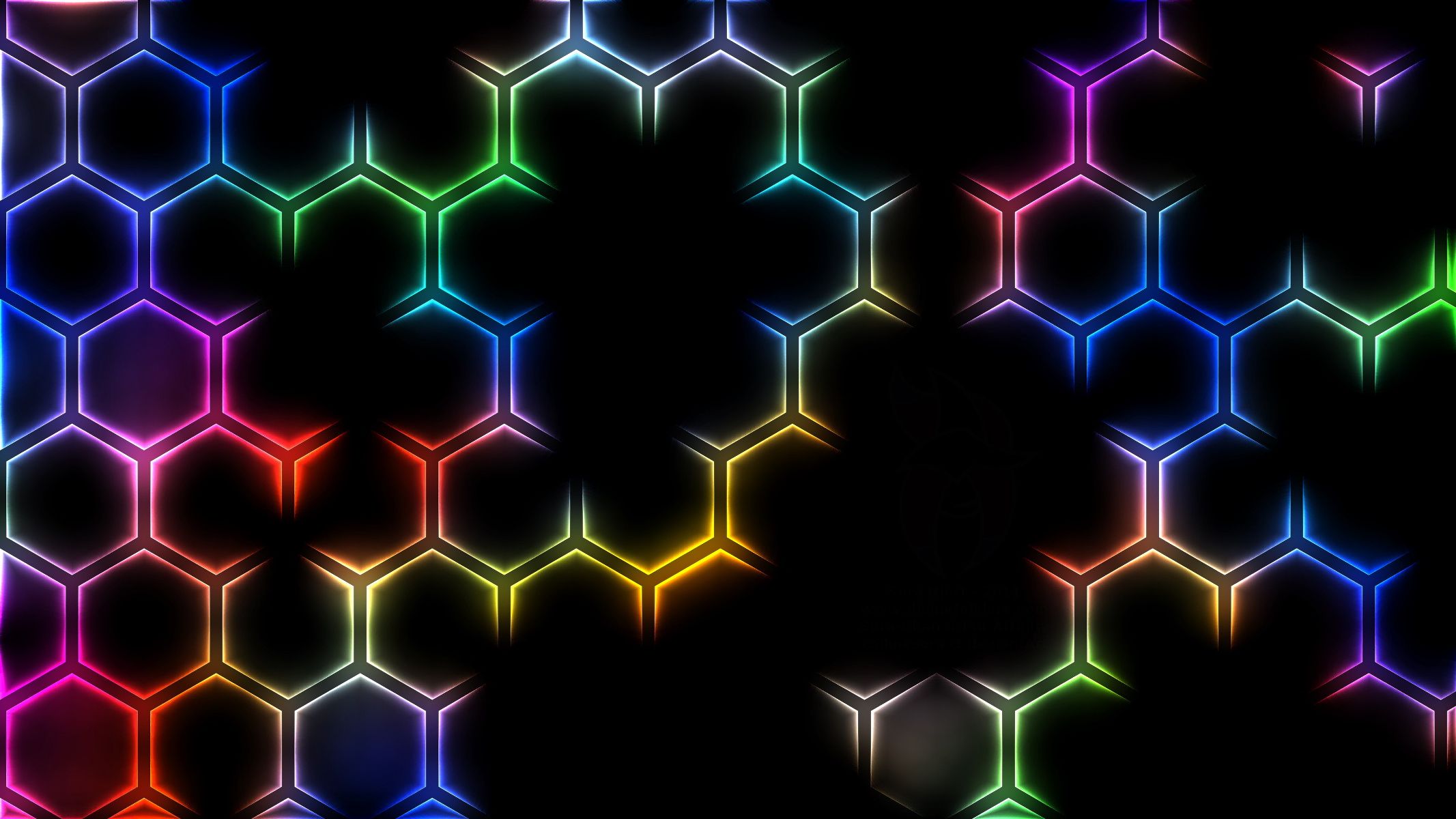 206889 Hintergrundbild herunterladen schwarz, abstrakt, muster, bunt, farben, hexagon, regenbogen - Bildschirmschoner und Bilder kostenlos