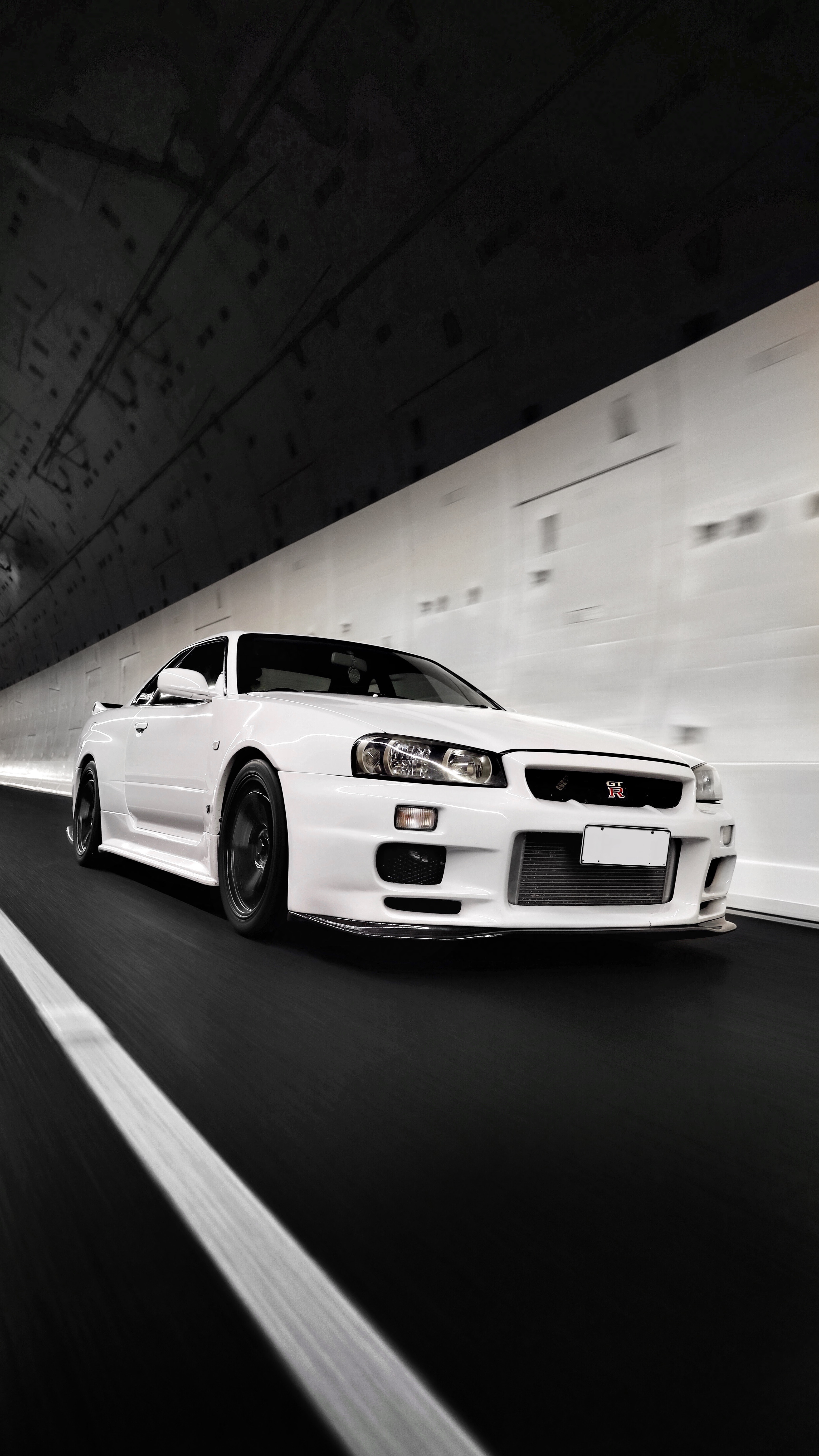 nissan, cars, white, traffic, movement, side view, nissan gt r