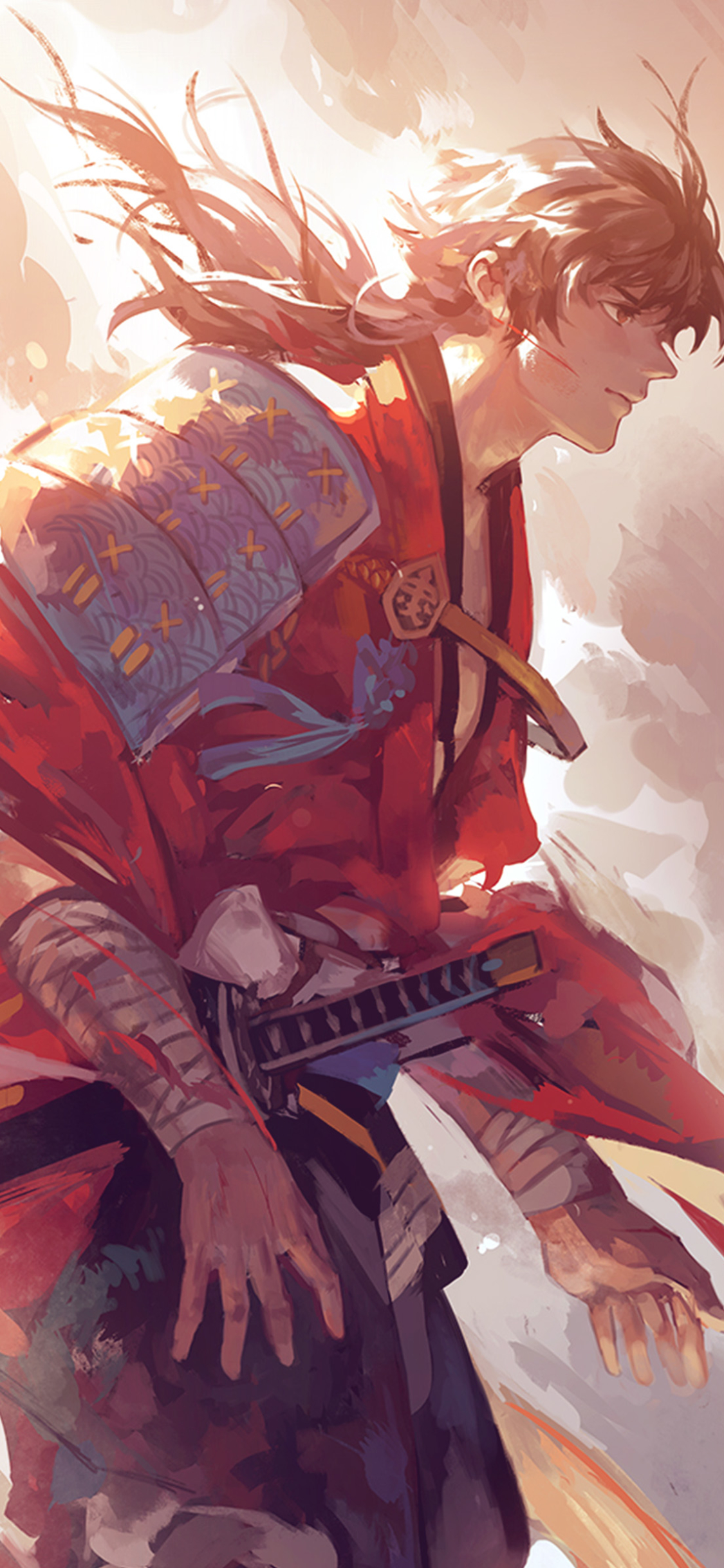Download mobile wallpaper Anime, Samurai, Sword, Original for free.