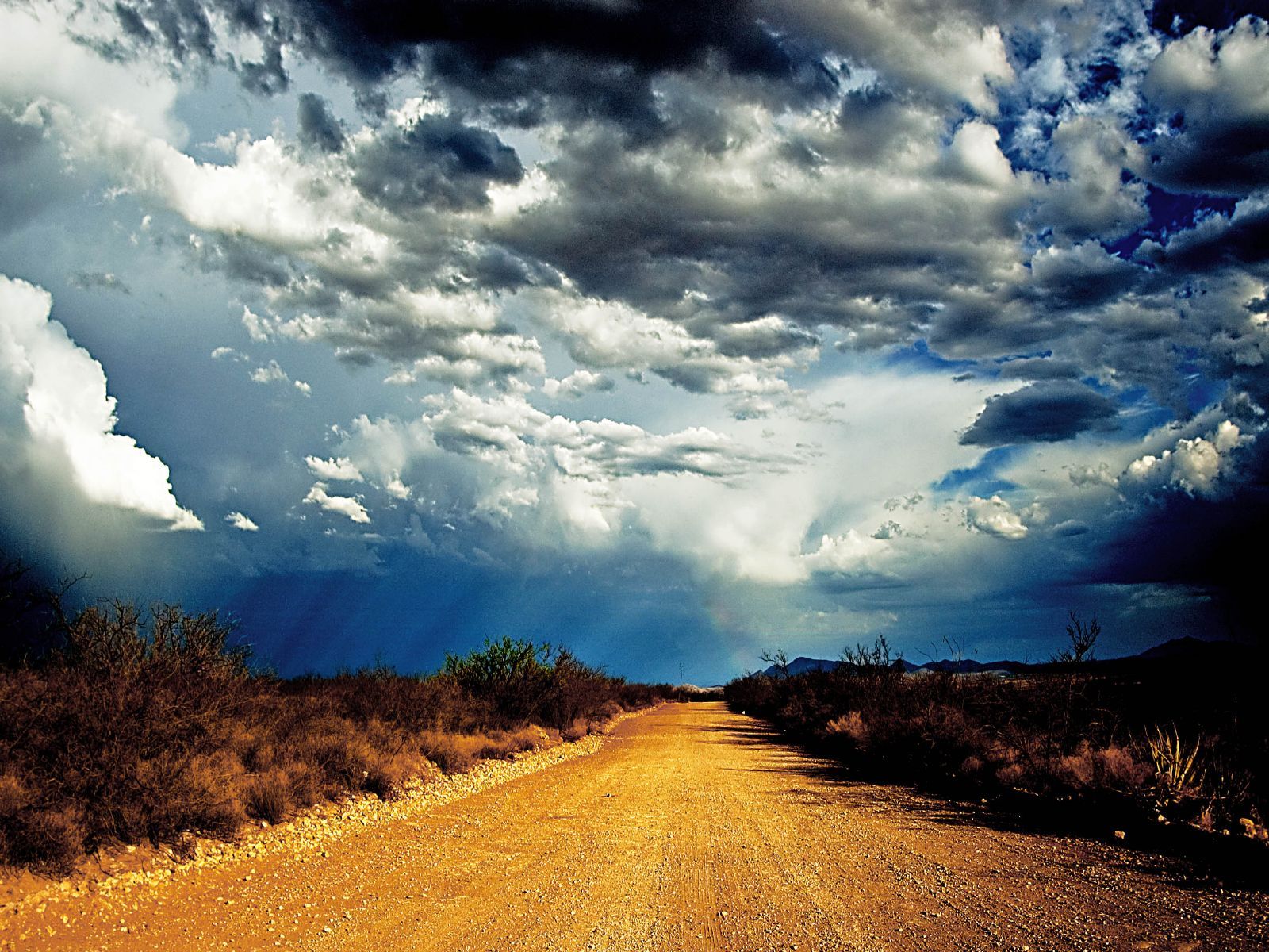 Download mobile wallpaper Roads, Sky, Clouds, Landscape for free.