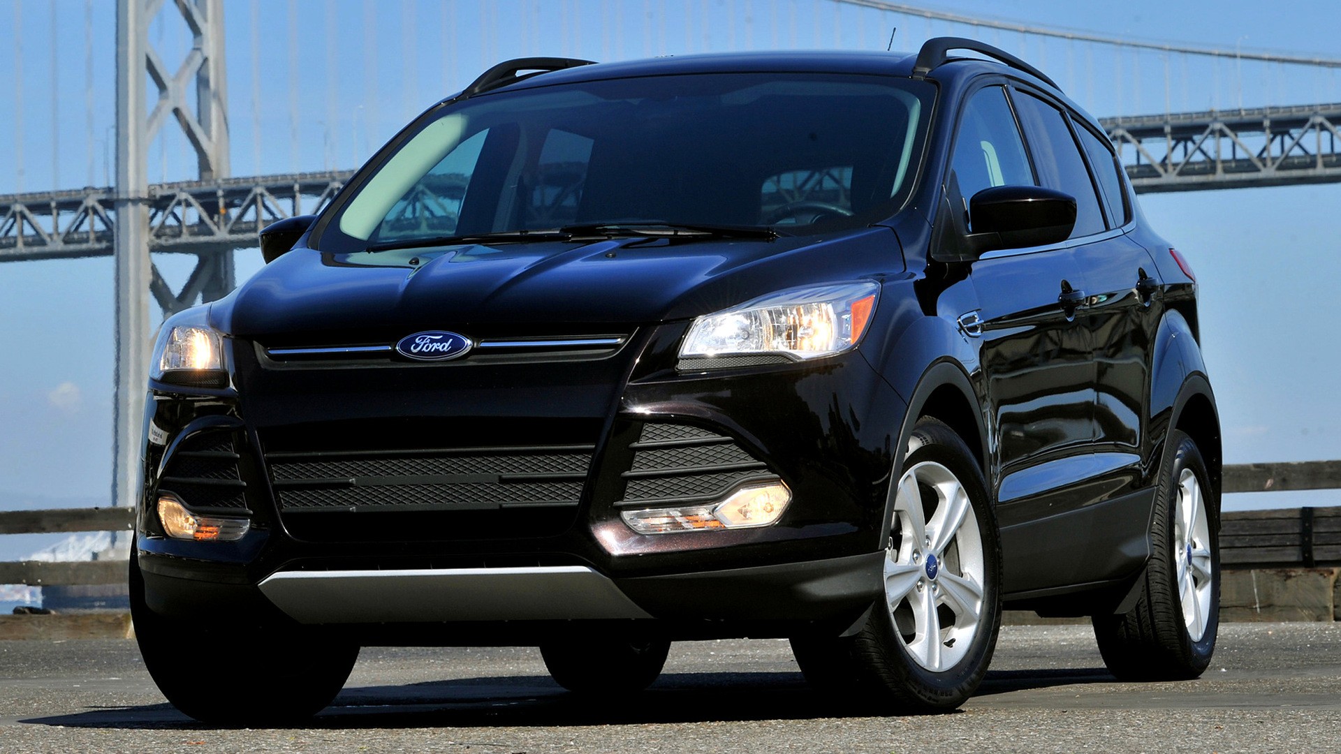 ford escape, vehicles, black car, car, compact car, crossover car, suv, ford wallpapers for tablet