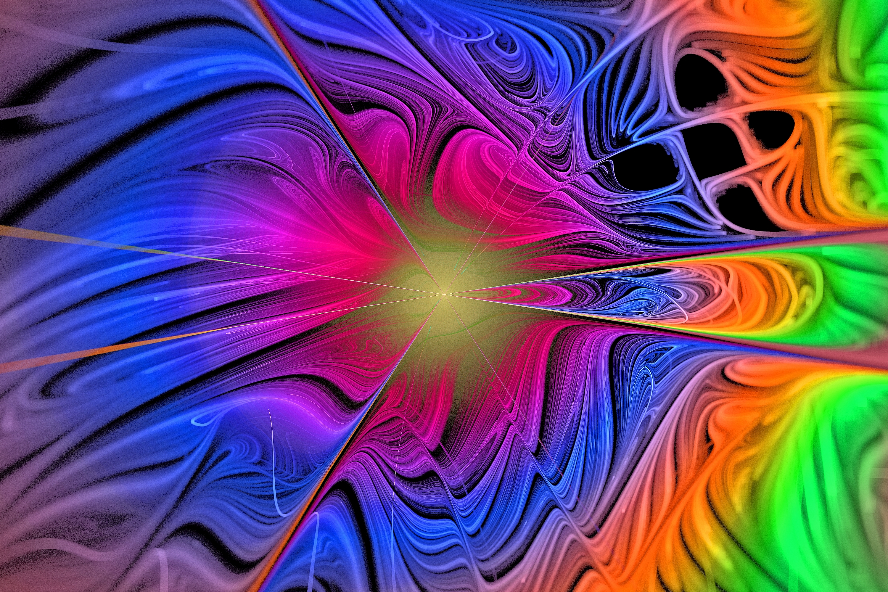 Free download wallpaper Bright, Wavy, Multicolored, Motley, Lines, Abstract on your PC desktop