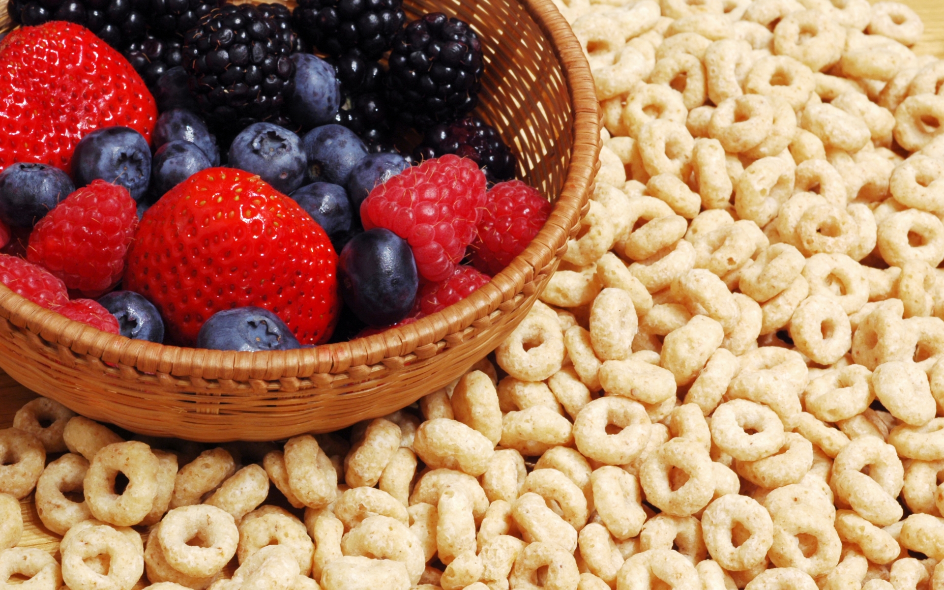 blueberry, food, breakfast, basket, cereal, strawberry