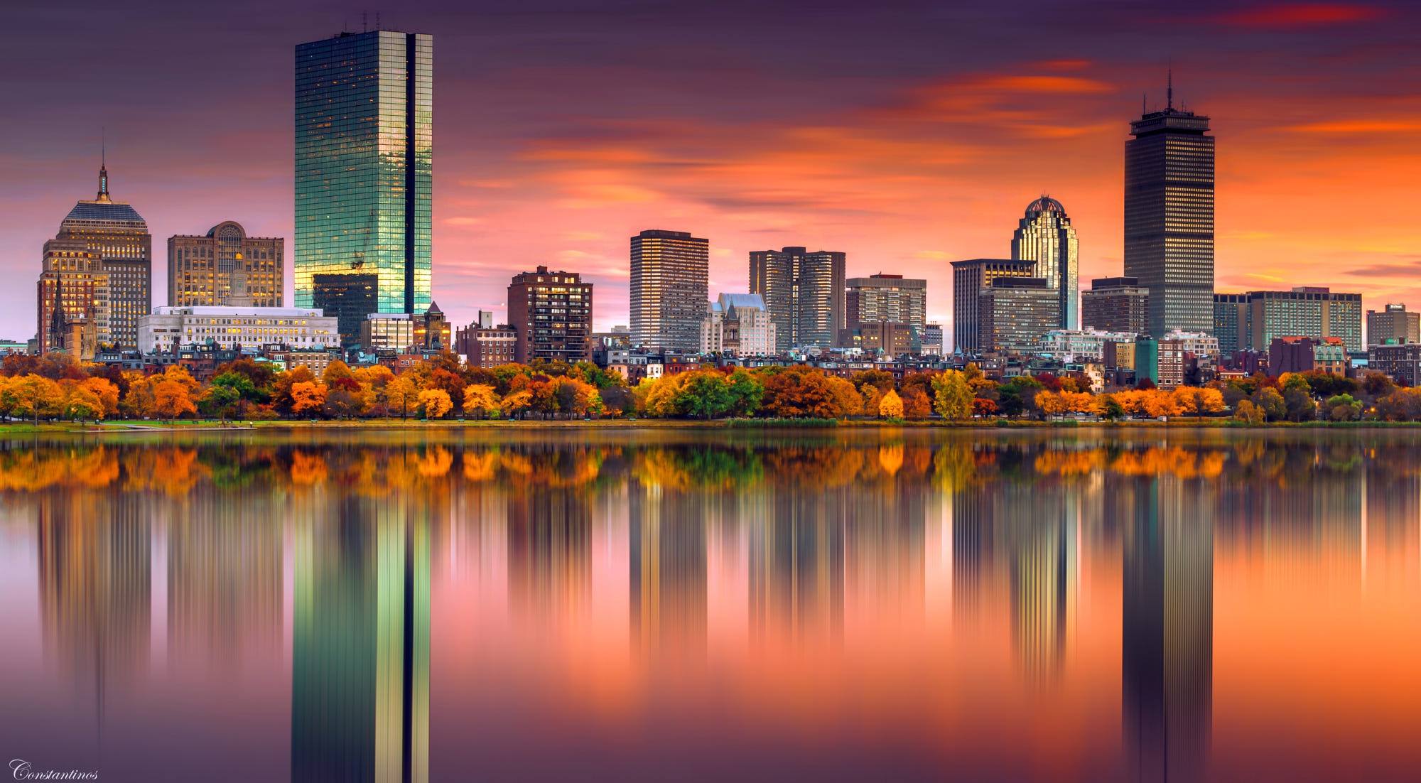 Free download wallpaper Cities, Usa, City, Building, Reflection, Boston, Man Made on your PC desktop