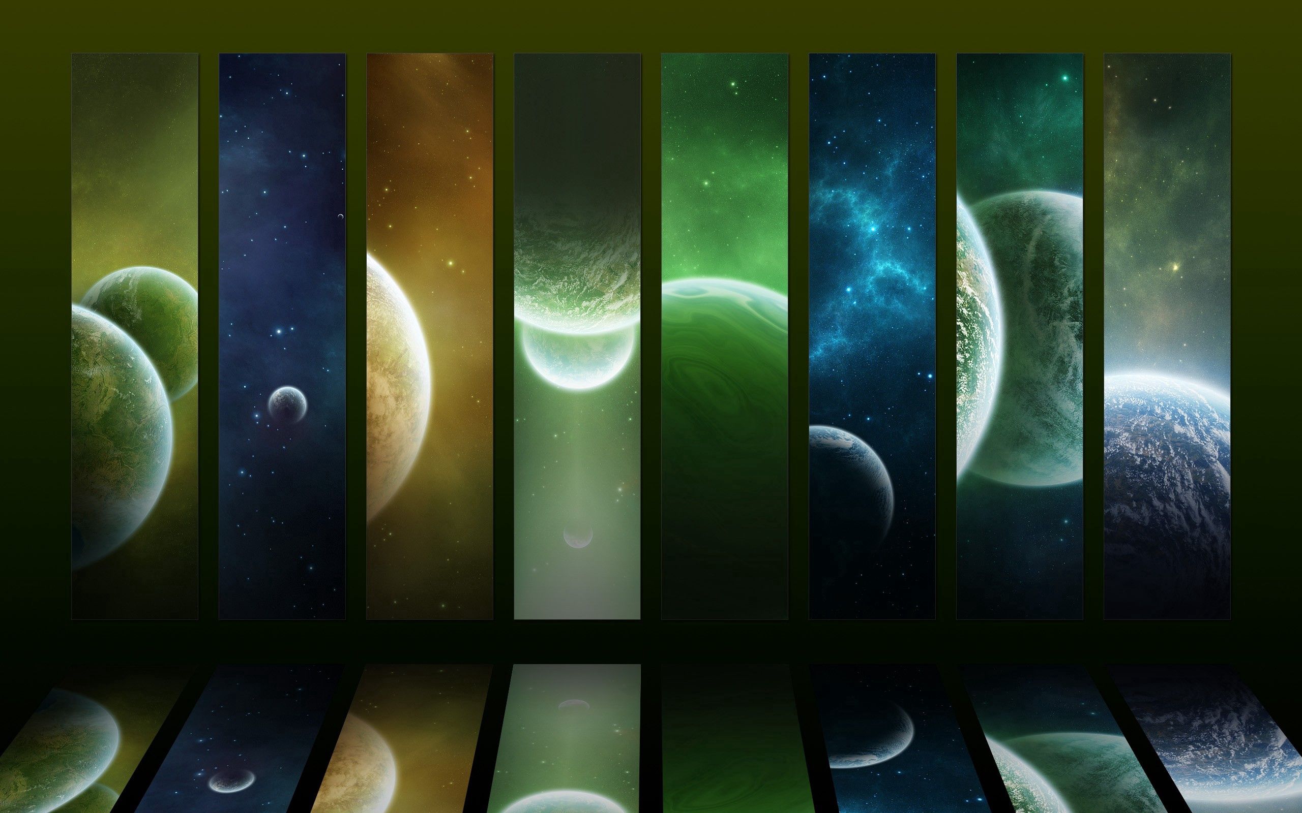 Download mobile wallpaper Motley, Streaks, Abstract, Stripes, Multicolored, Planets for free.