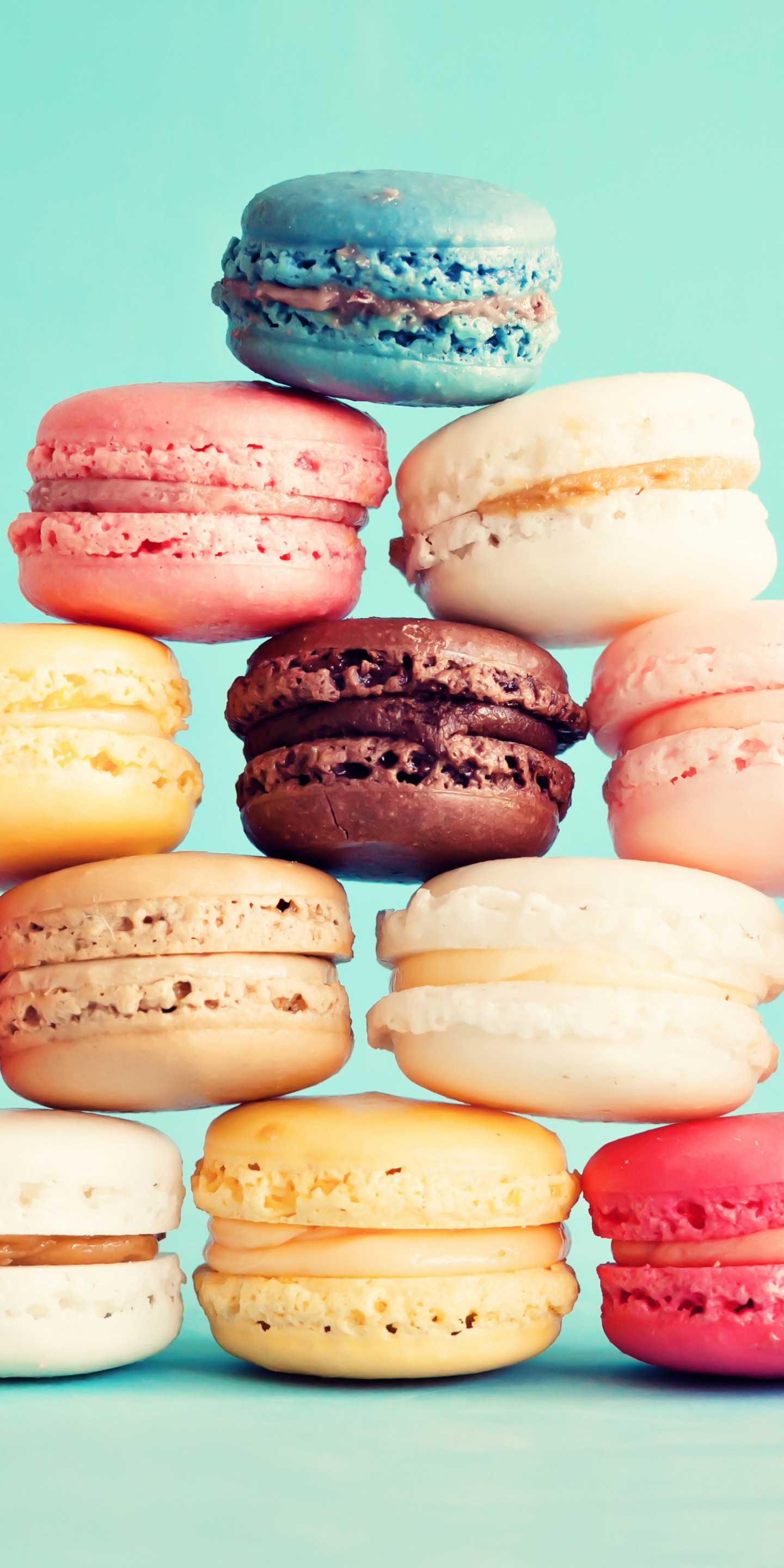Download mobile wallpaper Food, Colors, Sweets, Macaron for free.