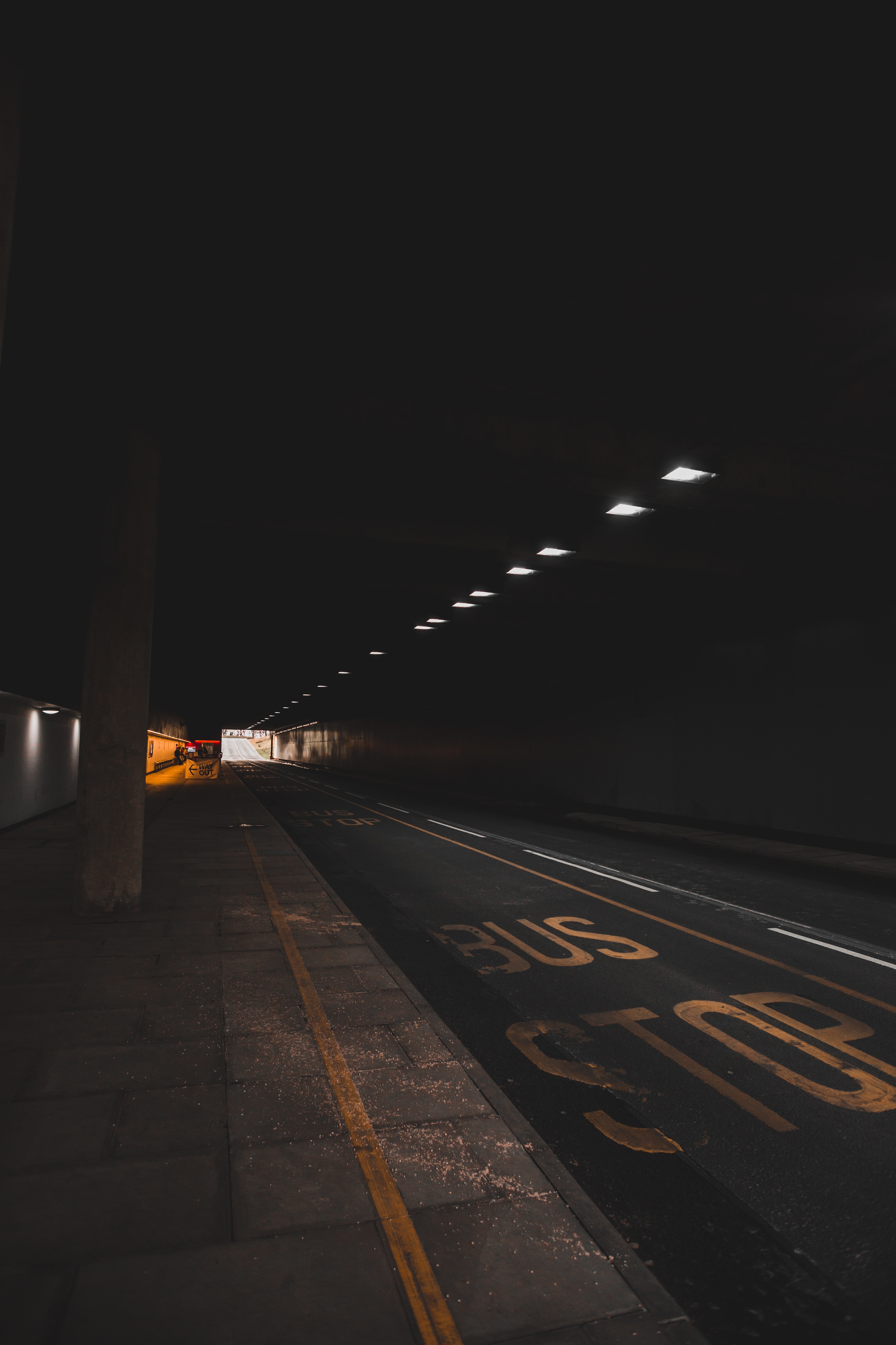tunnel, output, road, dark, exit