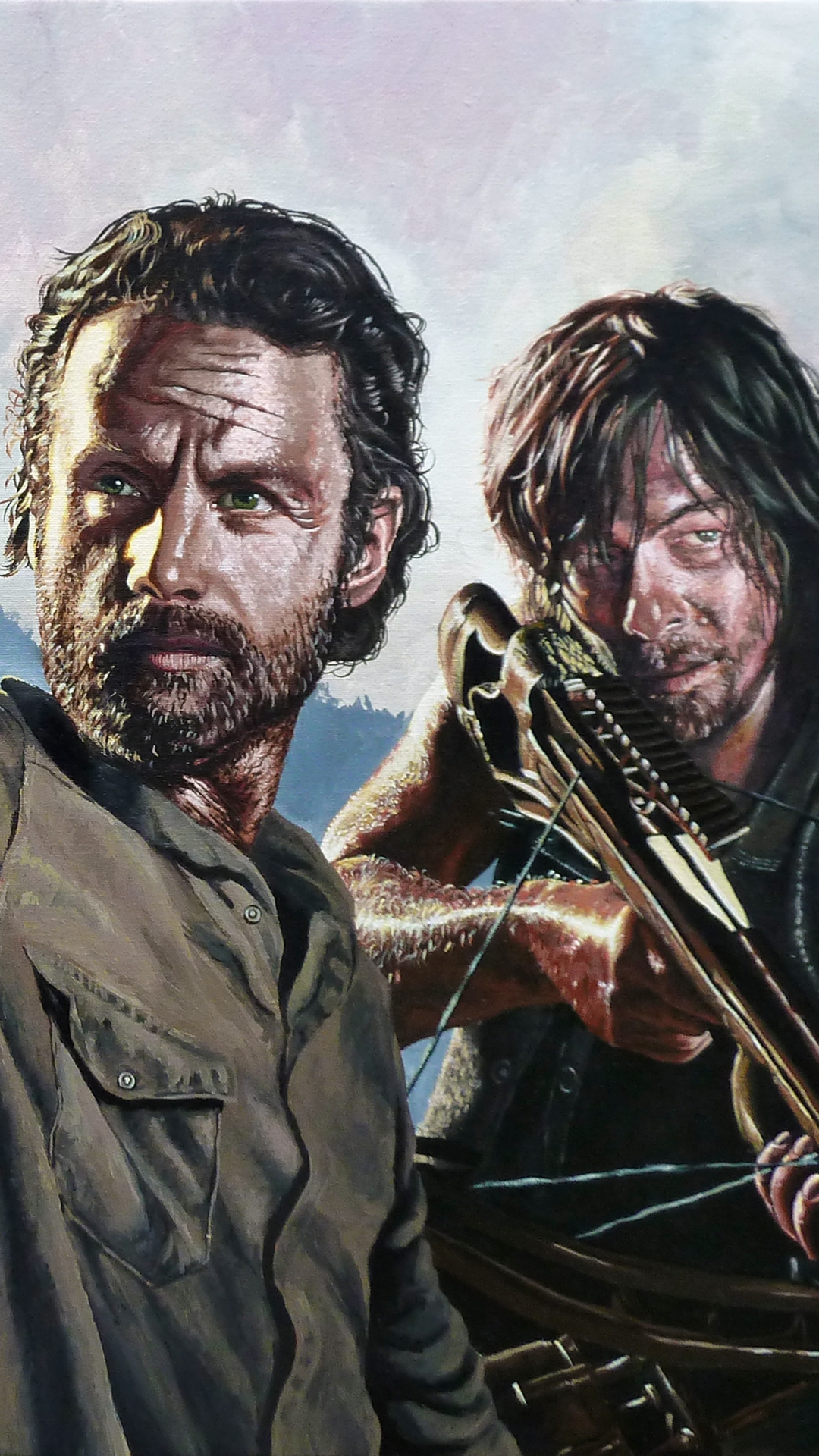 Download mobile wallpaper Tv Show, The Walking Dead, Rick Grimes, Daryl Dixon, Tyreese Williams for free.