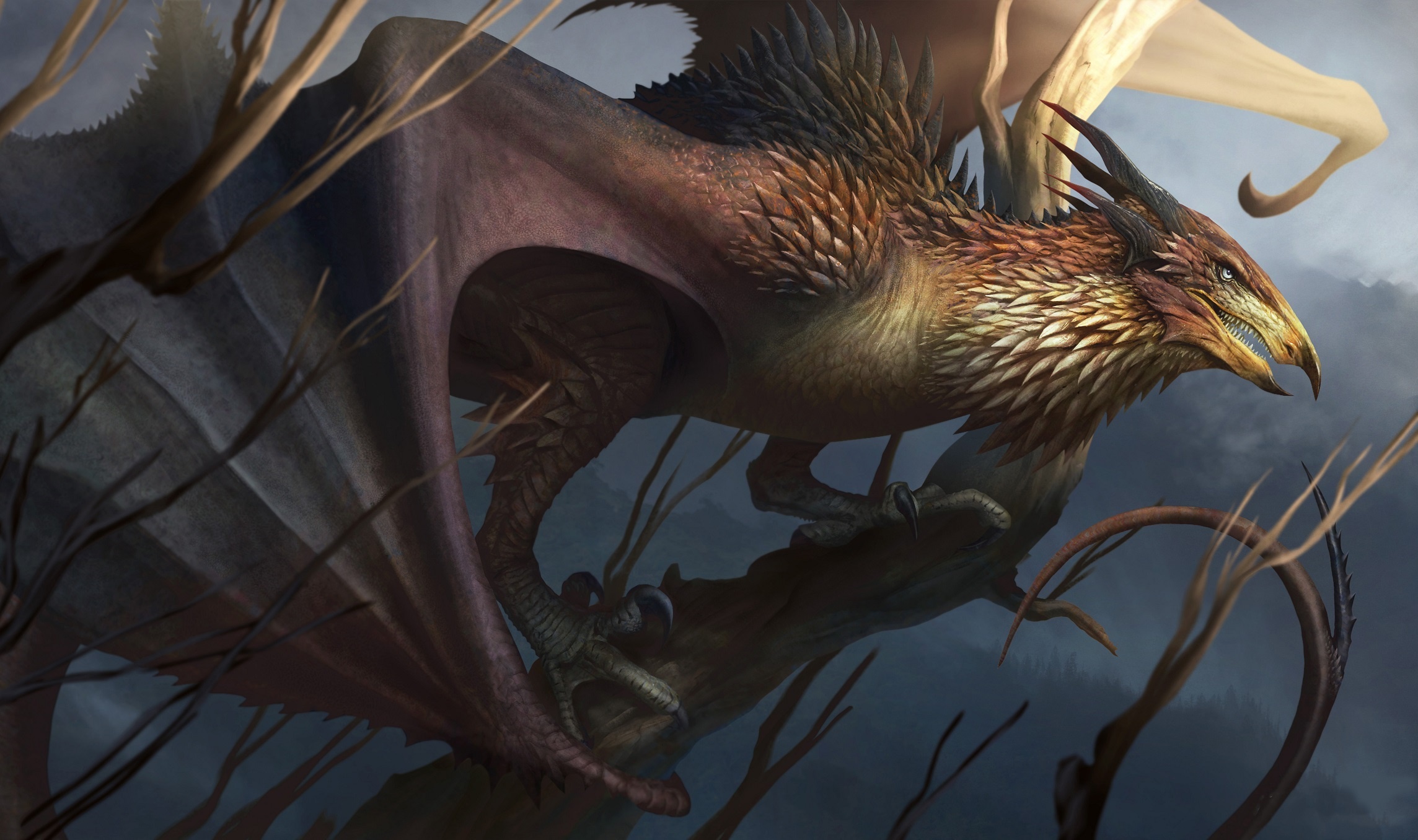 Download mobile wallpaper Fantasy, Creature, Wyvern for free.