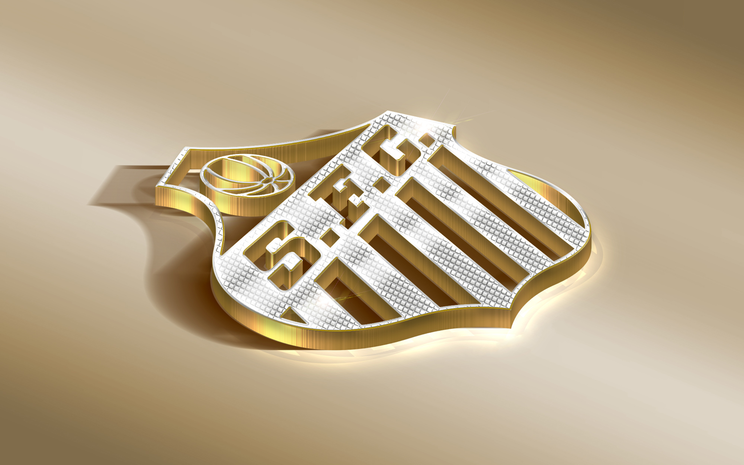 sports, santos fc, emblem, golden, logo, soccer