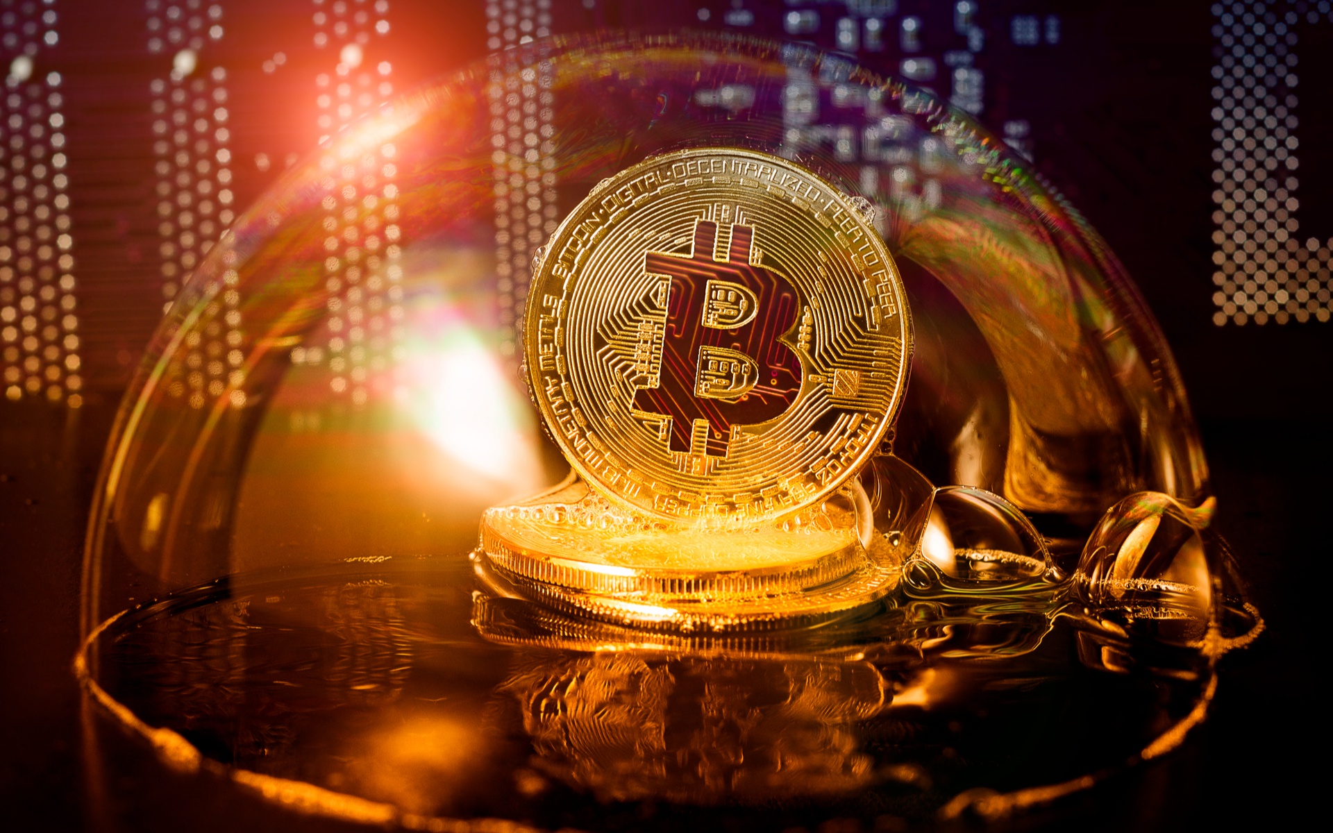 Free download wallpaper Coin, Technology, Bubble, Cryptocurrency, Bitcoin on your PC desktop