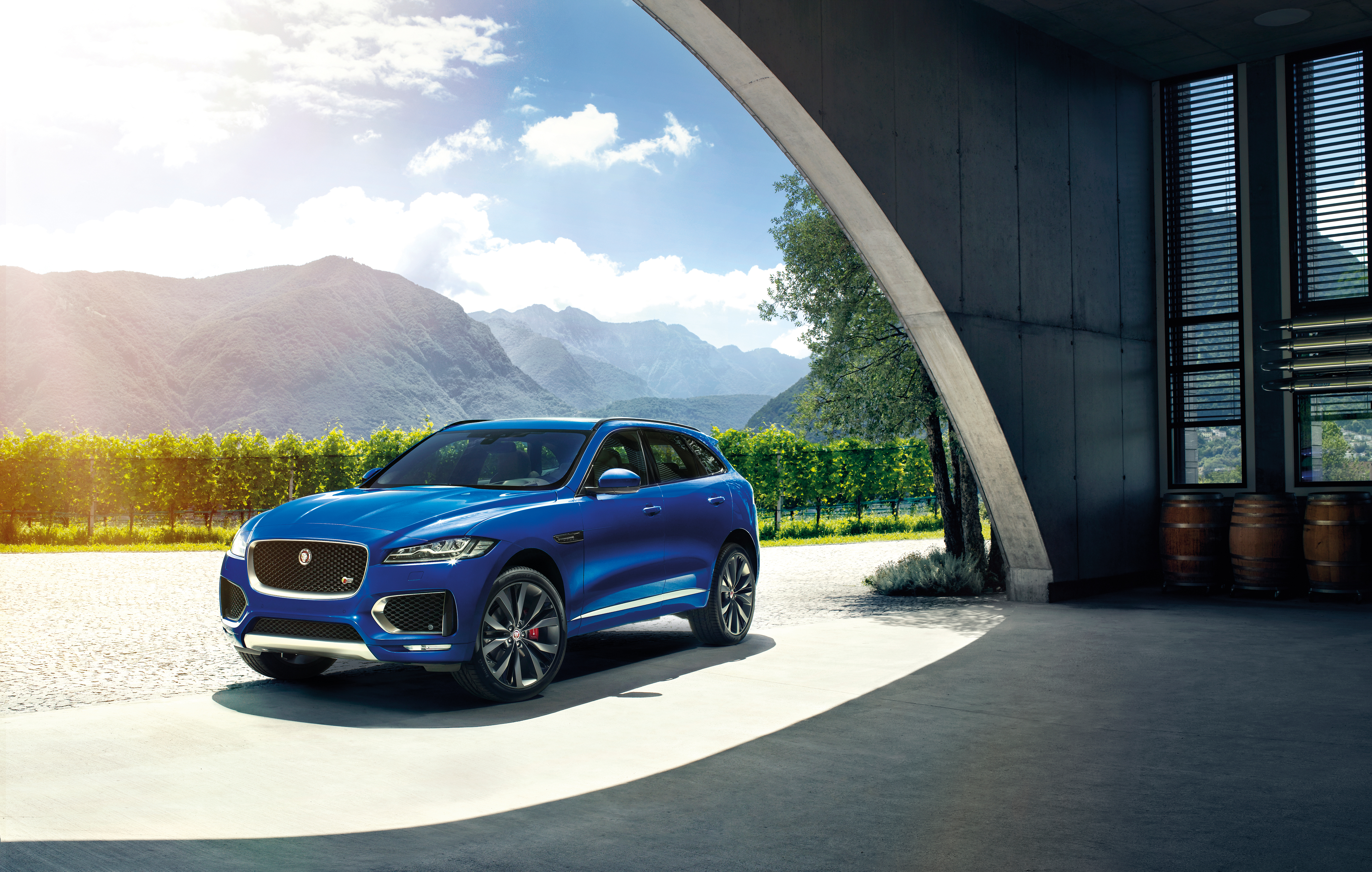 blue, cars, crossover, auto, jaguar, jaguar f pace, powerful, dynamic