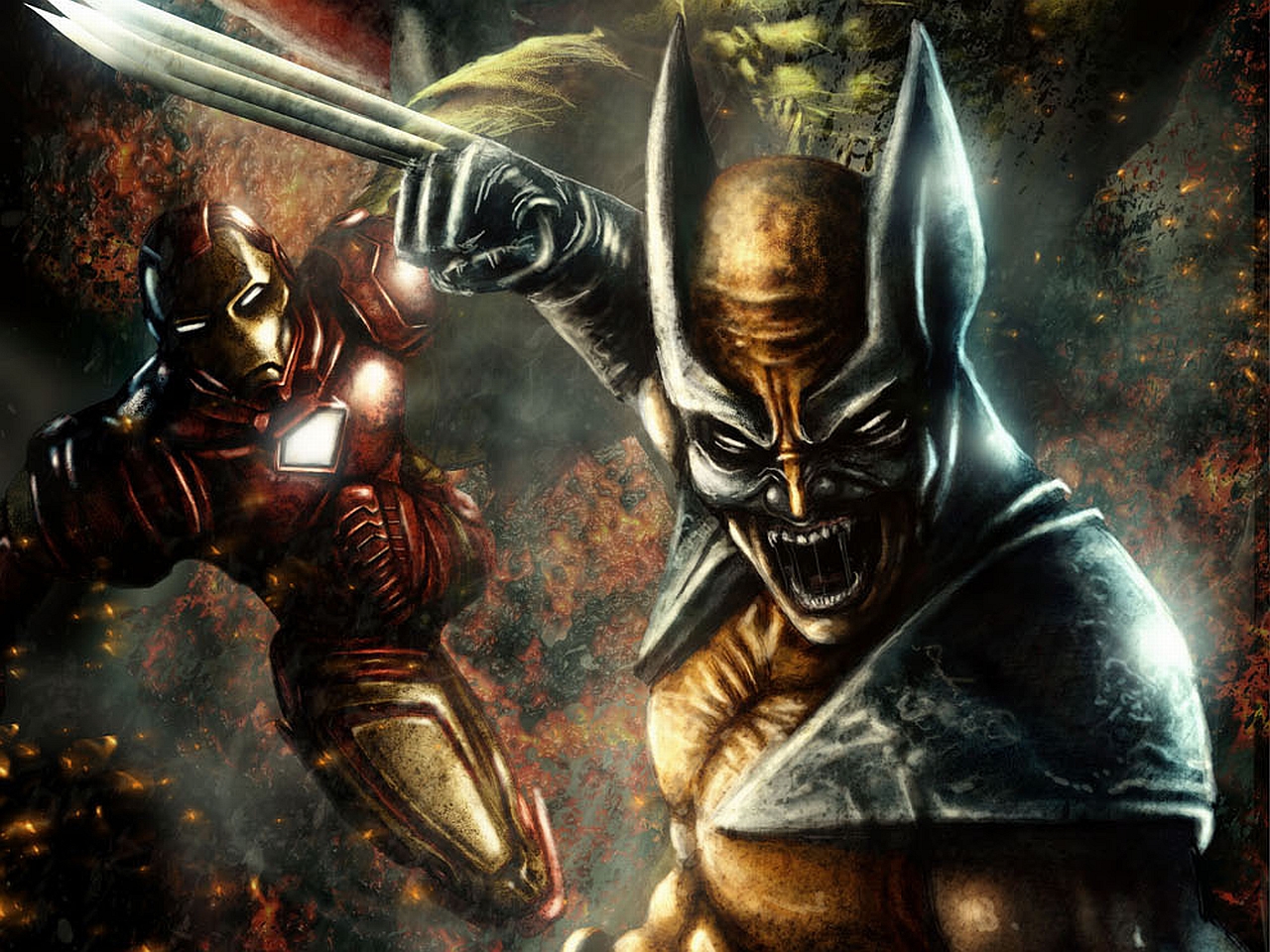 Baixar papel de parede para celular de Homem De Ferro, Wolverine, História Em Quadrinhos, Quadrinhos Da Marvel gratuito.