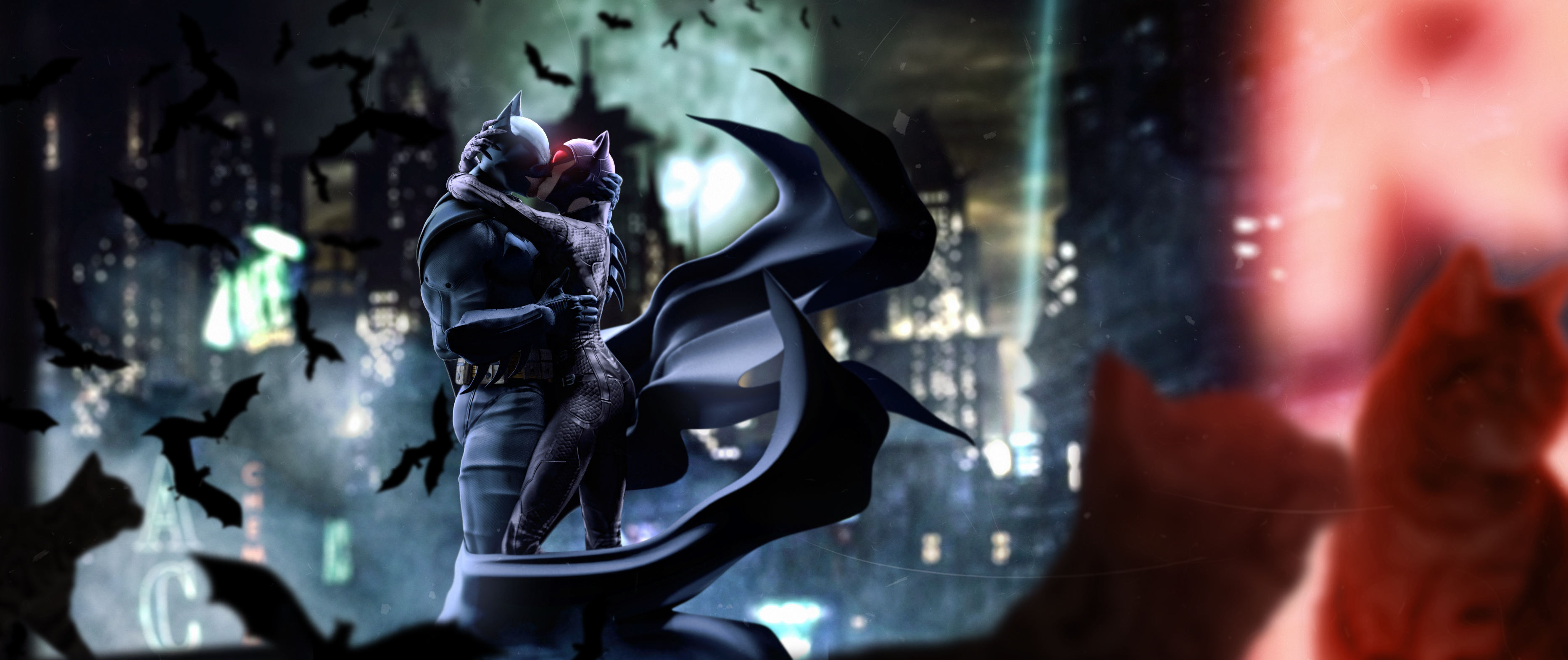 Laden Sie das Batman, Computerspiele, Katzenfrau, Batman: Arkham City-Bild kostenlos auf Ihren PC-Desktop herunter