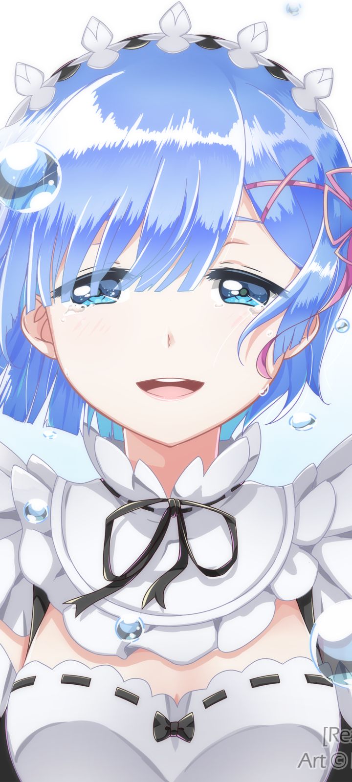 Téléchargez des papiers peints mobile Visage, Yeux Bleus, Animé, Cheveux Bleus, Re:zero Commencer Sa Vie Dans Un Autre Monde, Rem (Re:zero) gratuitement.