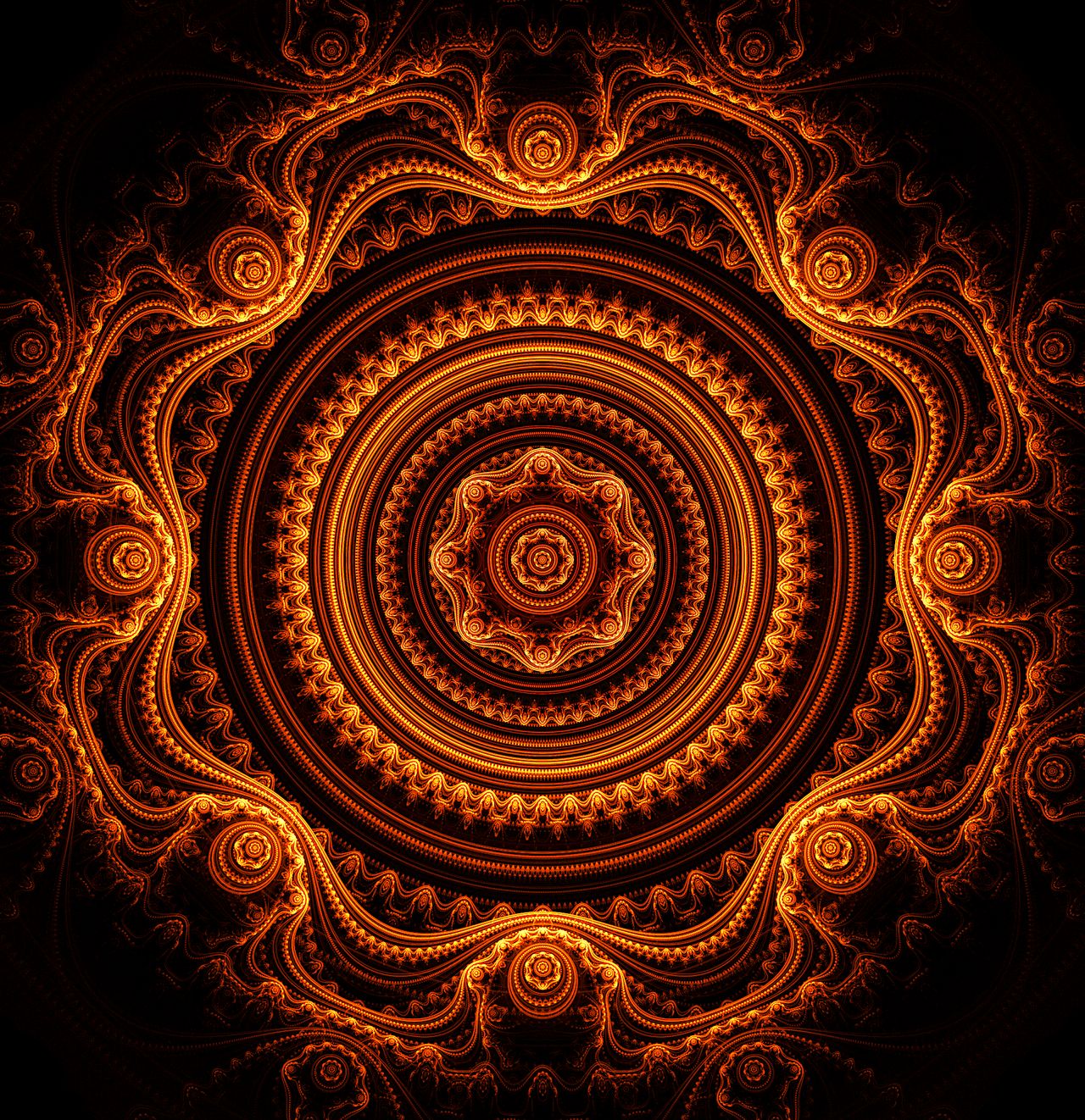mandala, ornament, circles, abstract, pattern HD wallpaper