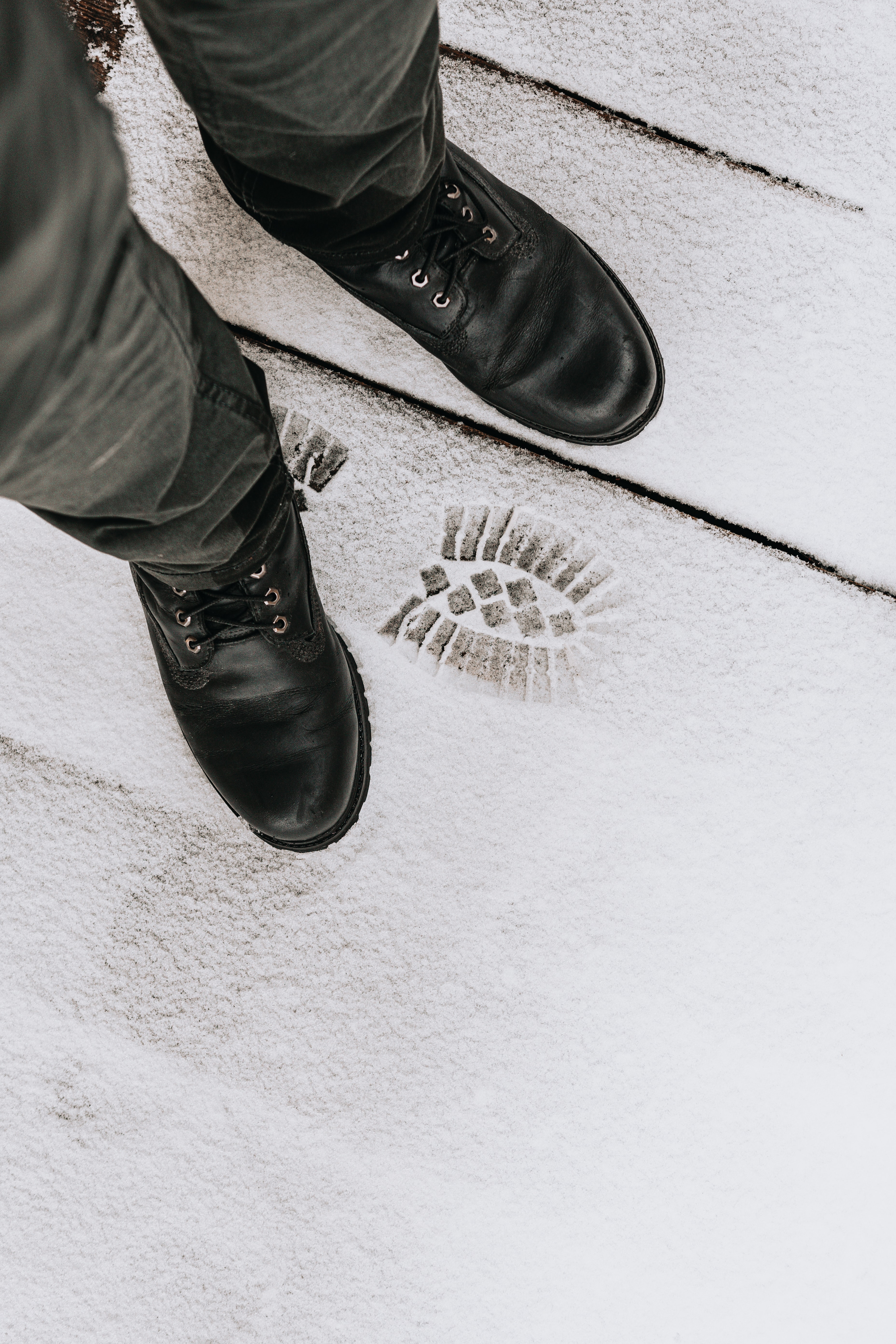 snow, miscellanea, miscellaneous, legs, boots, track, shoes, trace