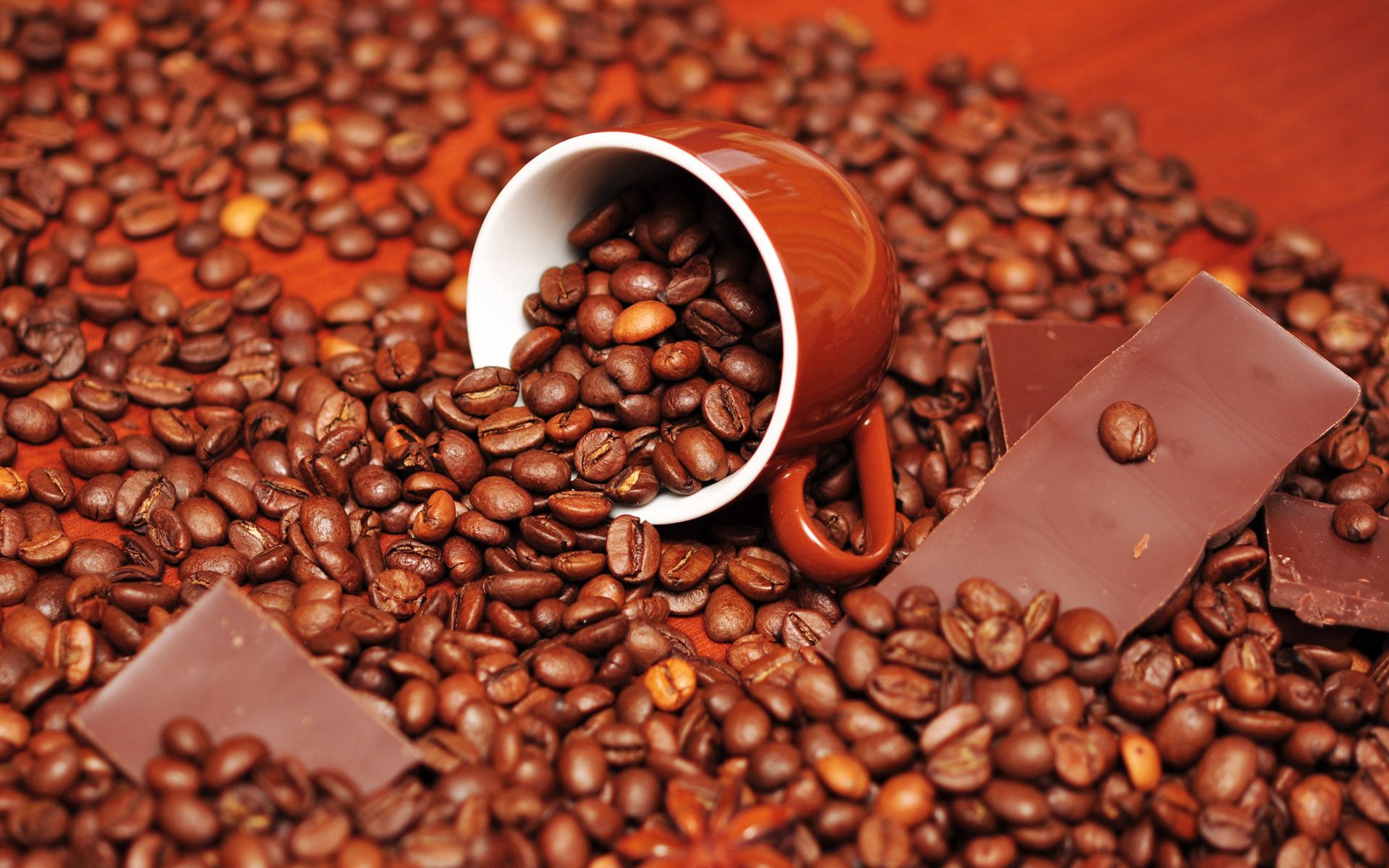 coffee beans, chocolate, coffee, cup, food 8K