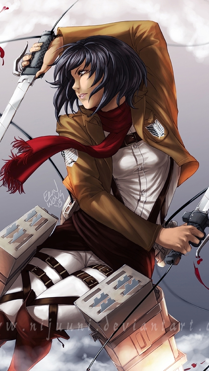 Handy-Wallpaper Animes, Mikasa Ackermann, Shingeki Kein Kyojin, Attack On Titan kostenlos herunterladen.