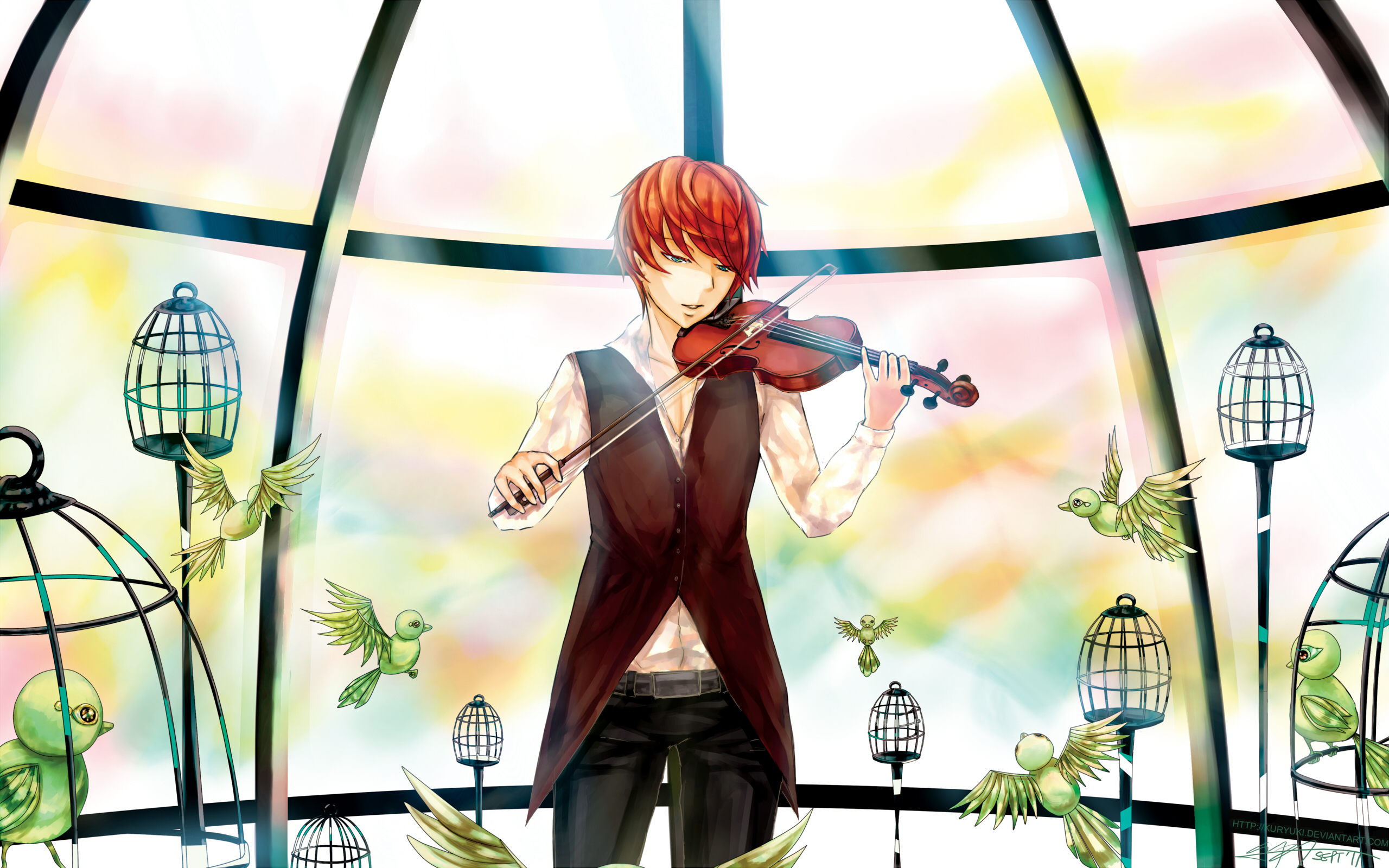 Free download wallpaper Music, Anime, Violinist on your PC desktop