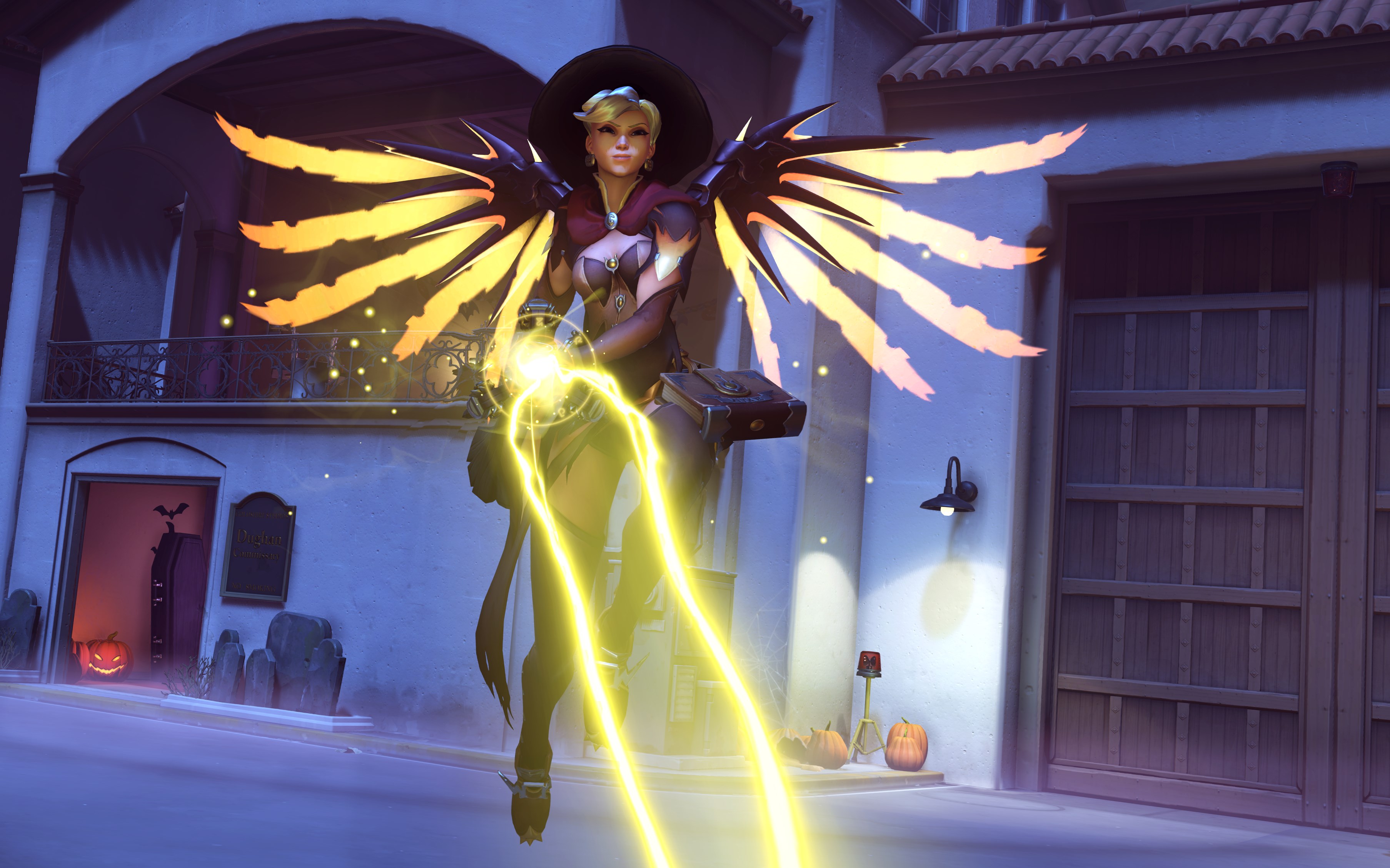 Download mobile wallpaper Halloween, Overwatch, Video Game, Mercy (Overwatch) for free.