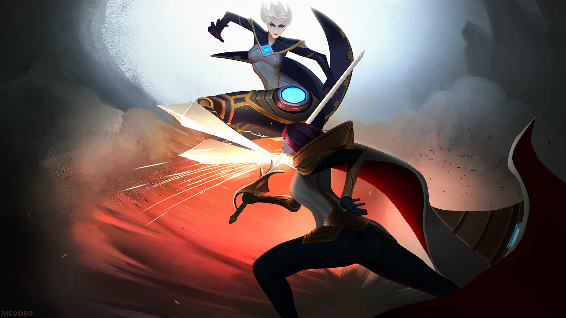 video game, league of legends, camille (league of legends), fiora (league of legends)